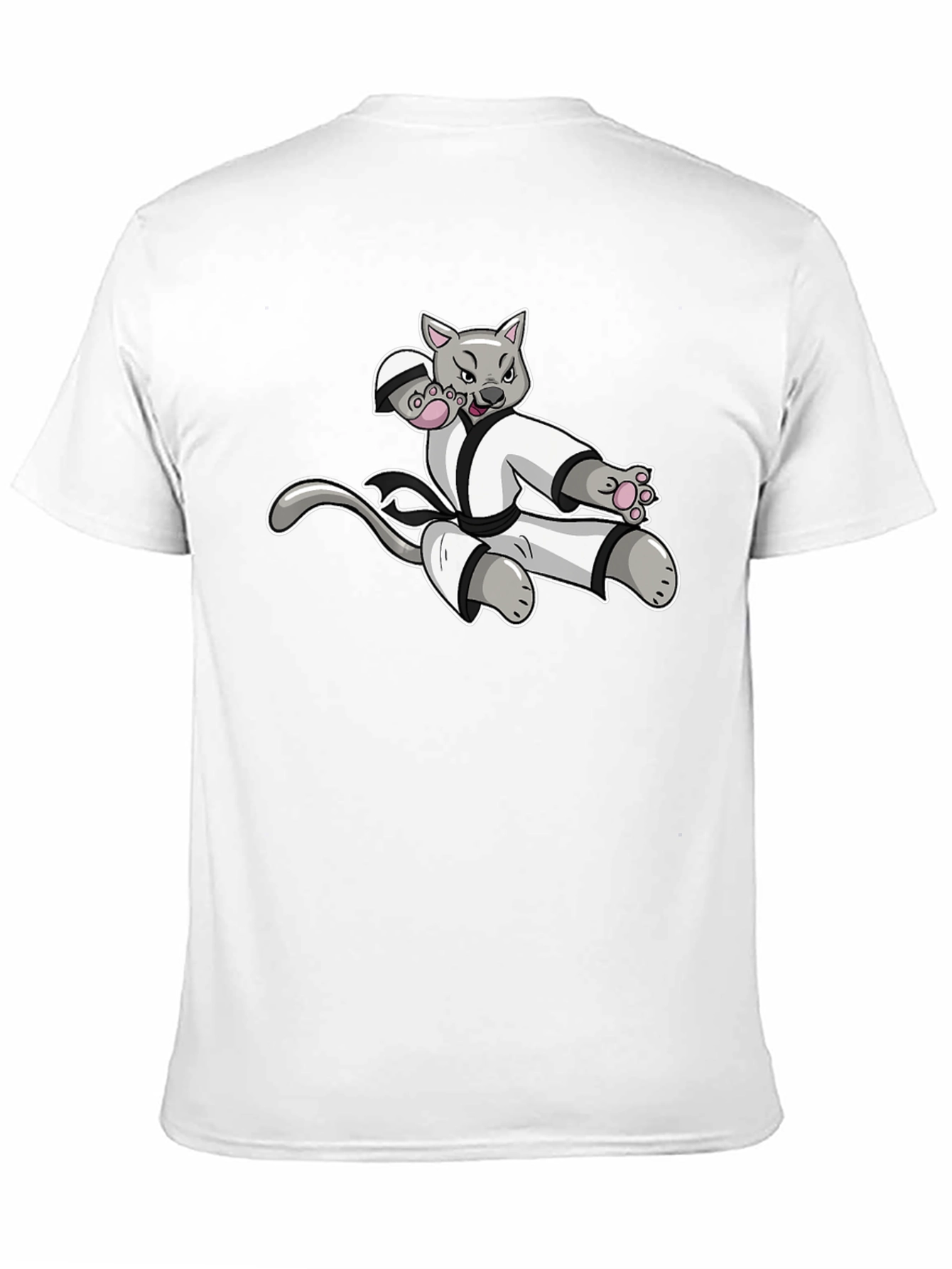 Karate Cat Black T-Shirt