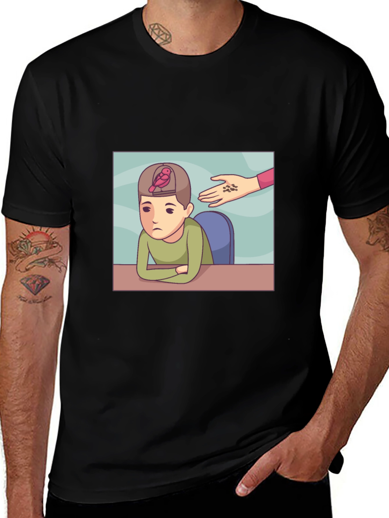 Brain Cage T-Shirt - Quirky Graphic Tee
