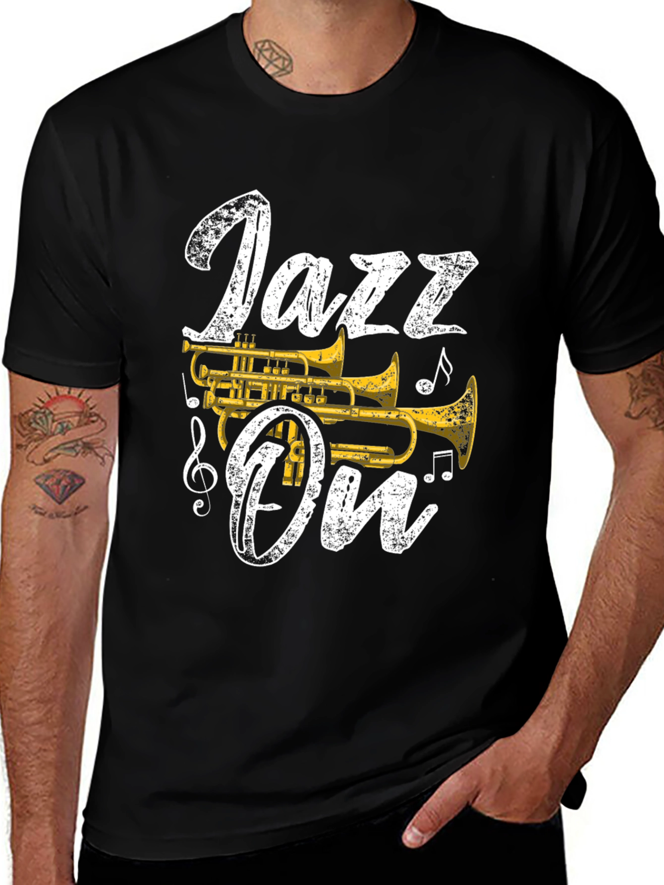 Jazz On T-Shirt - Trumpet Graphic Tee