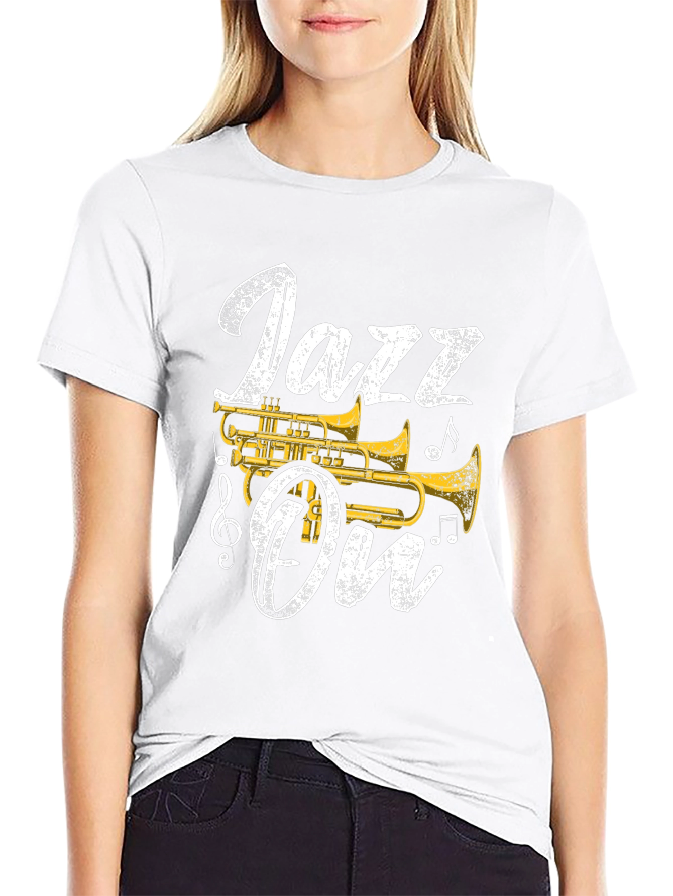 Jazz On T-Shirt - Trumpet Graphic Tee