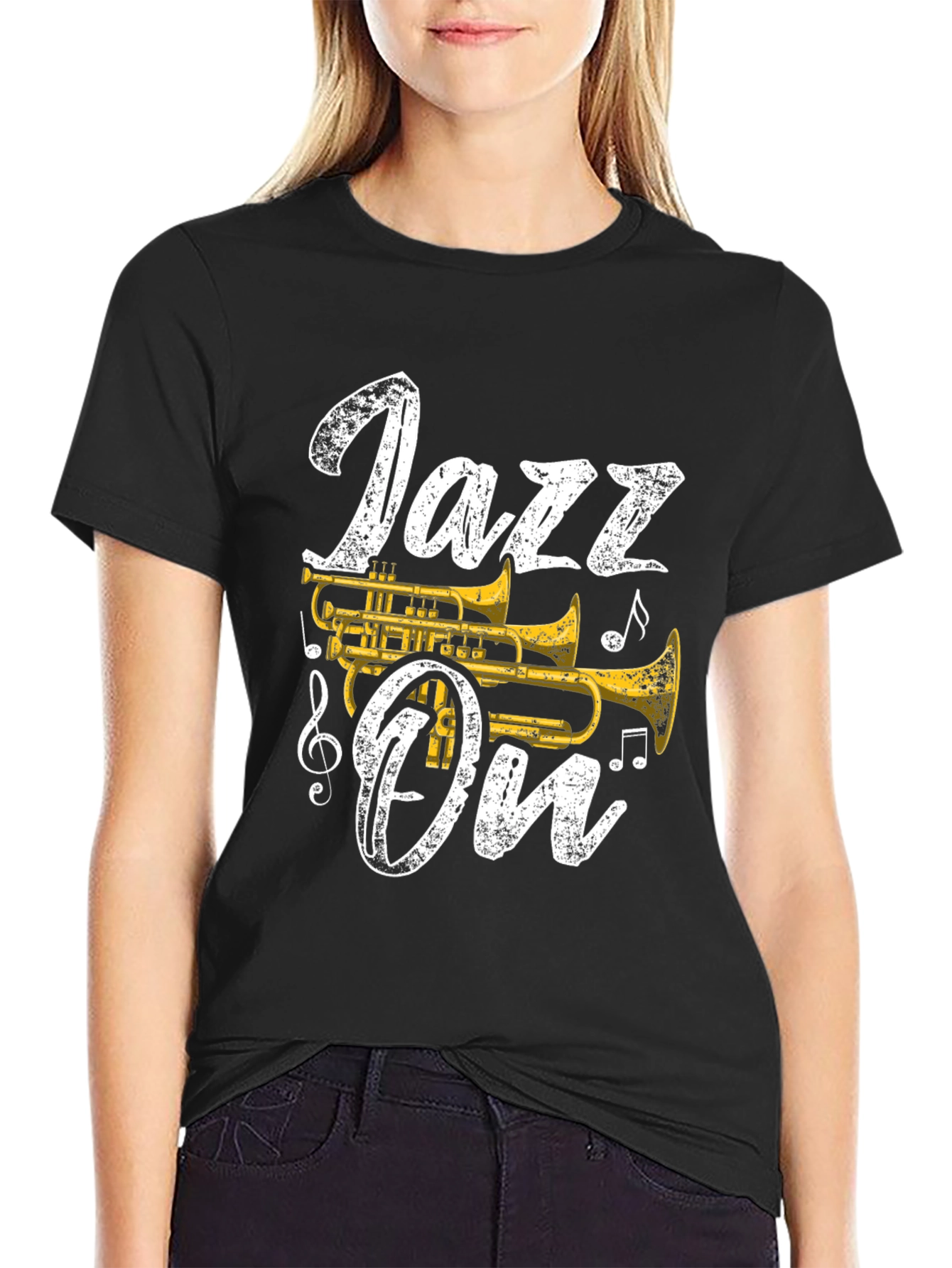 Jazz On T-Shirt - Trumpet Graphic Tee