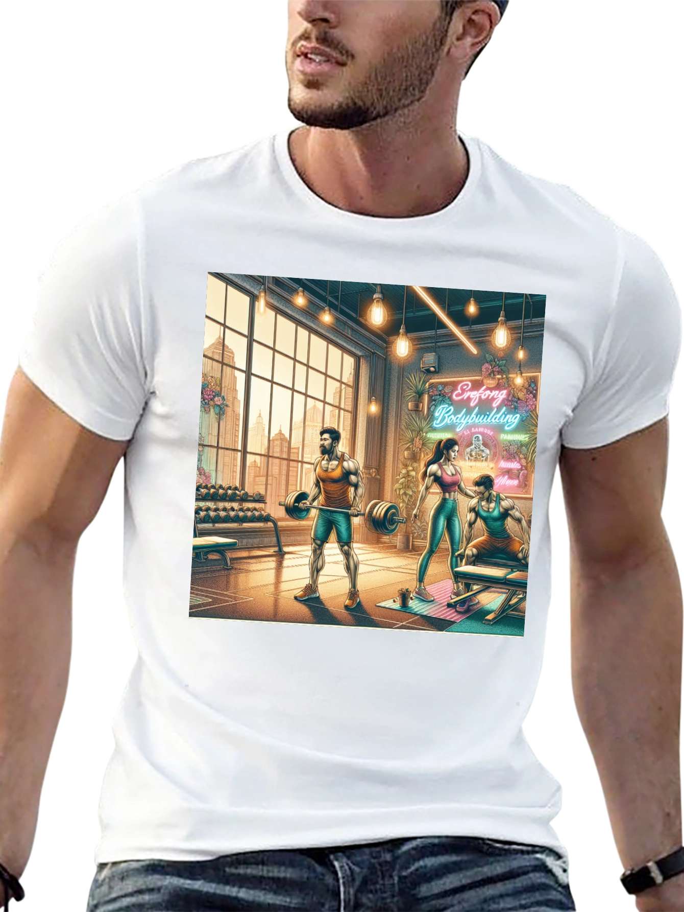 Gym Bodybuilding Graphic T-Shirt