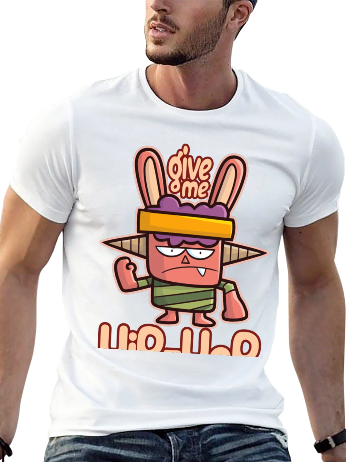 Give Me Holo T-Shirt - Fun Cartoon Style