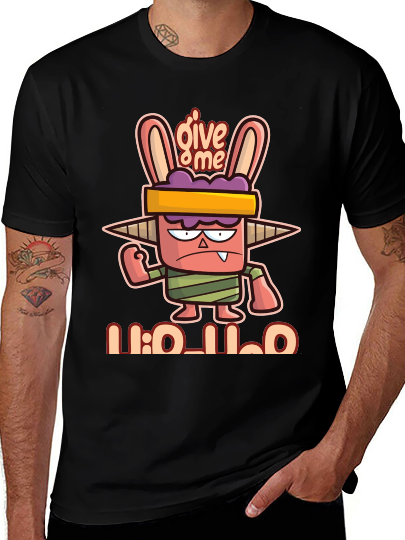 Give Me Holo T-Shirt - Fun Cartoon Style