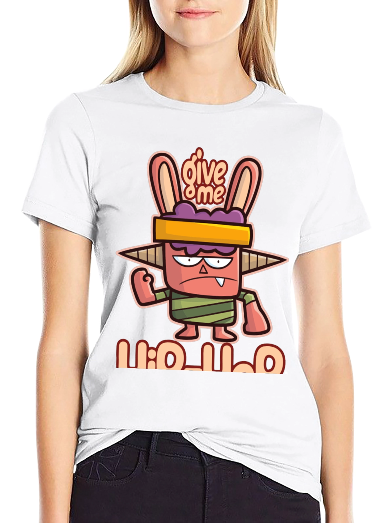 Give Me Holo T-Shirt - Fun Cartoon Style