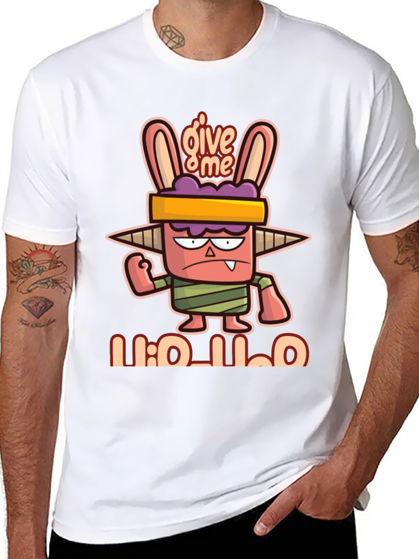 Give Me Holo T-Shirt - Fun Cartoon Style