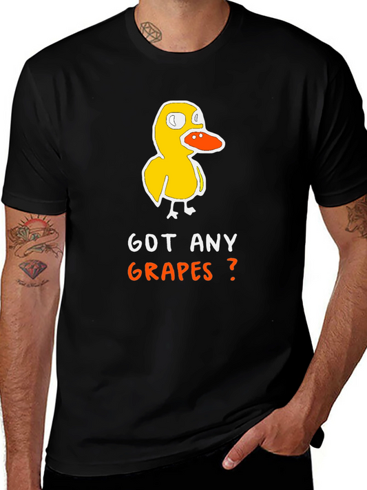 Got Any Grapes? Black T-Shirt - Funny Duck Graphic Tee