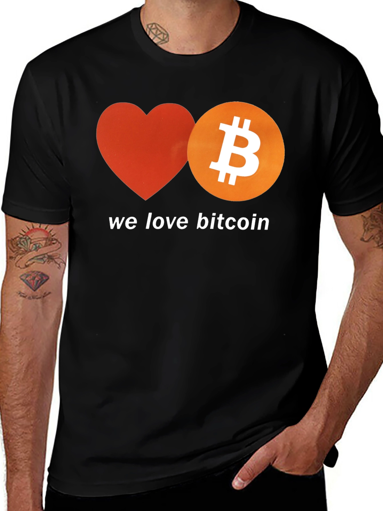 We Love Bitcoin T-Shirt - Crypto Enthusiast Tee