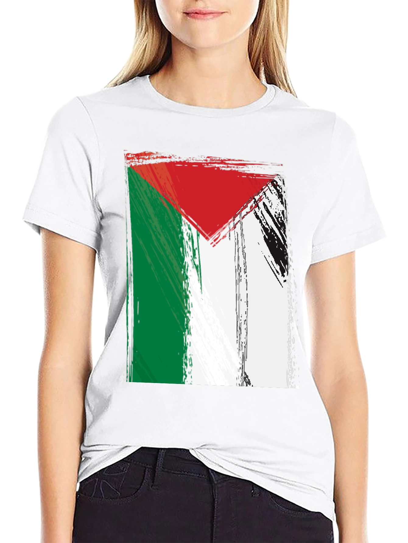 Palestine Flag T-Shirt - Distressed Graphic Tee