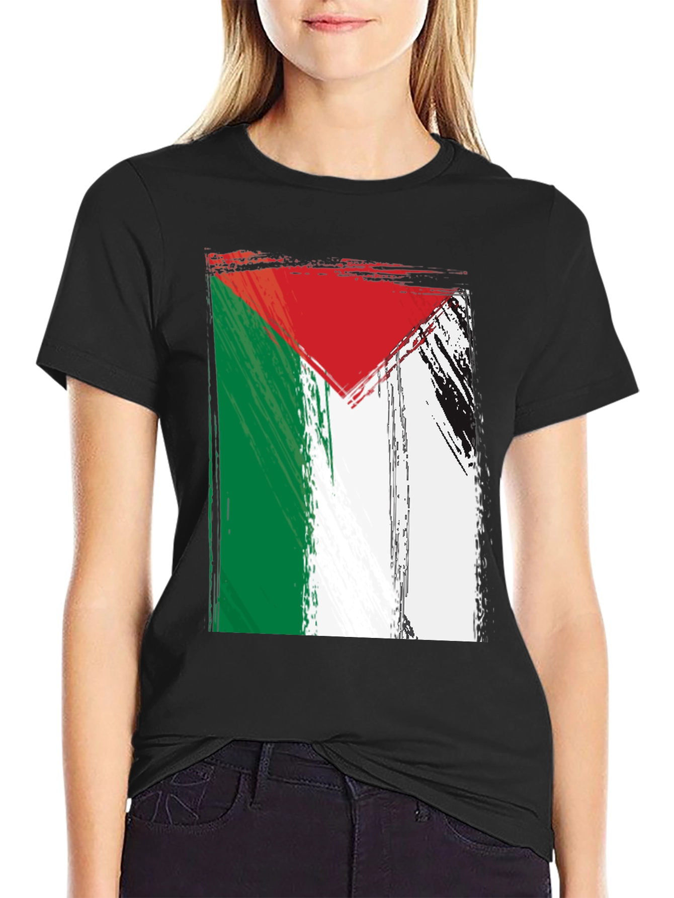 Palestine Flag T-Shirt - Distressed Graphic Tee