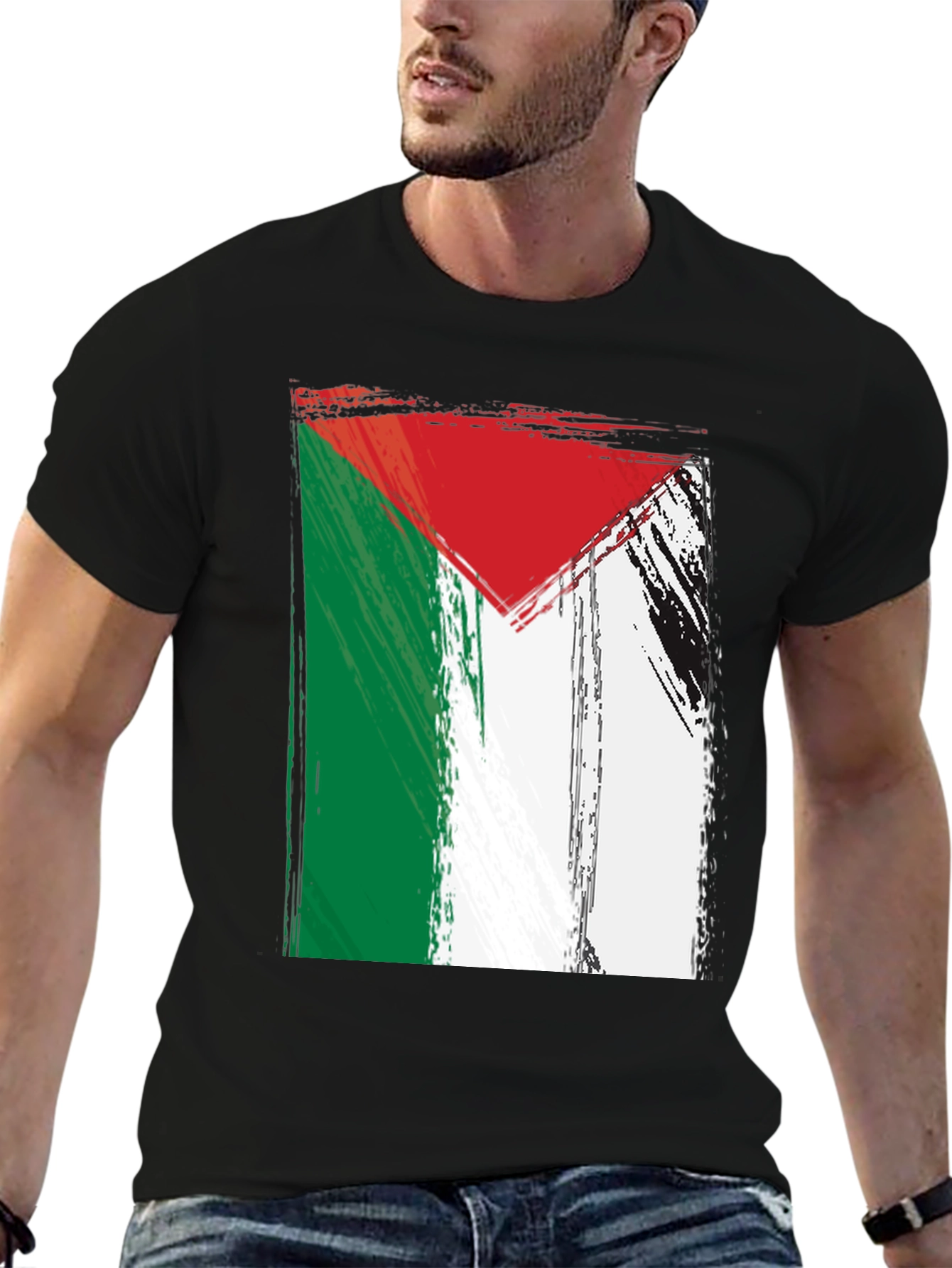 Palestine Flag T-Shirt - Distressed Graphic Tee
