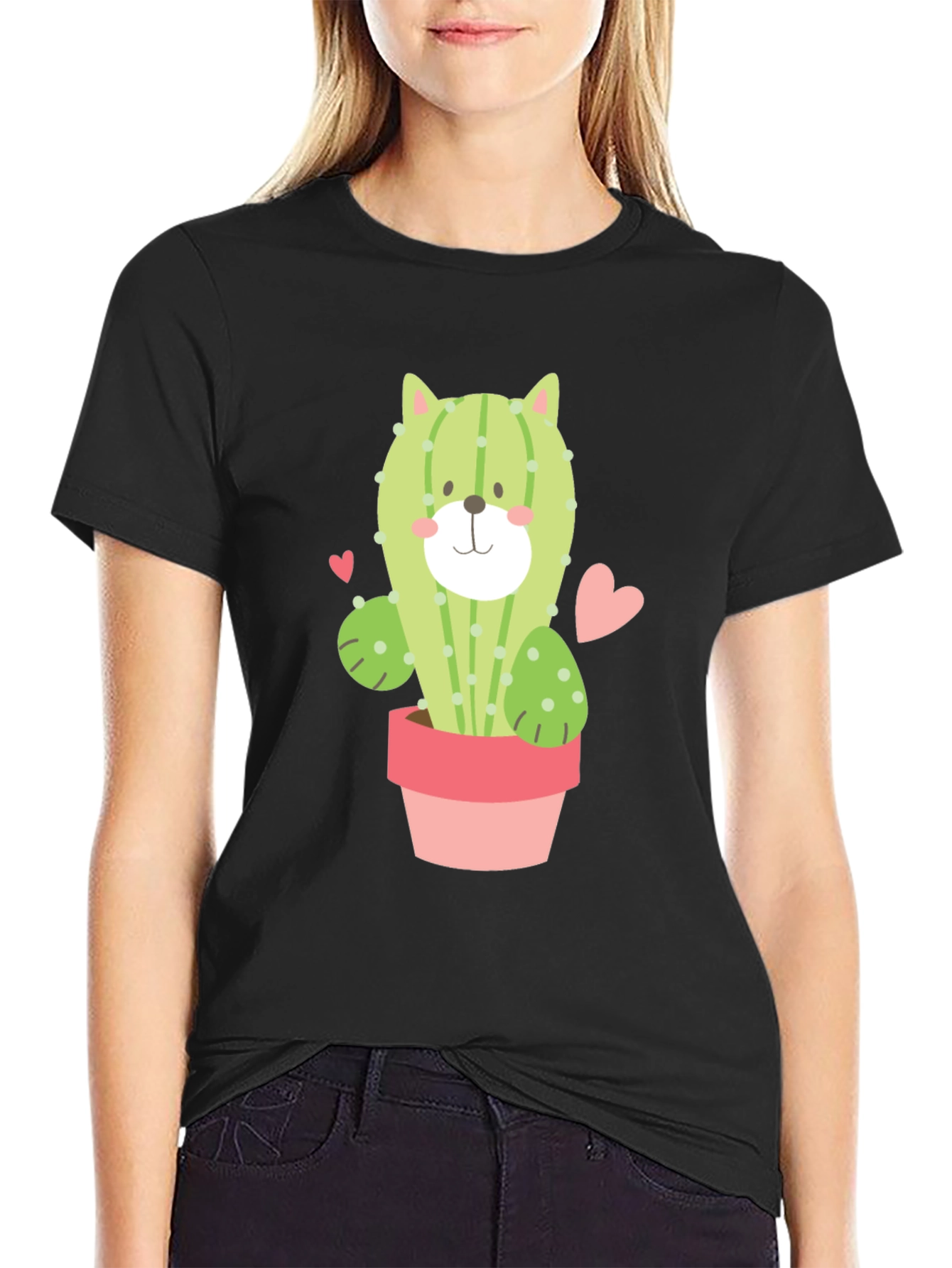 Cactus Cat T-Shirt - Unique Graphic Tee
