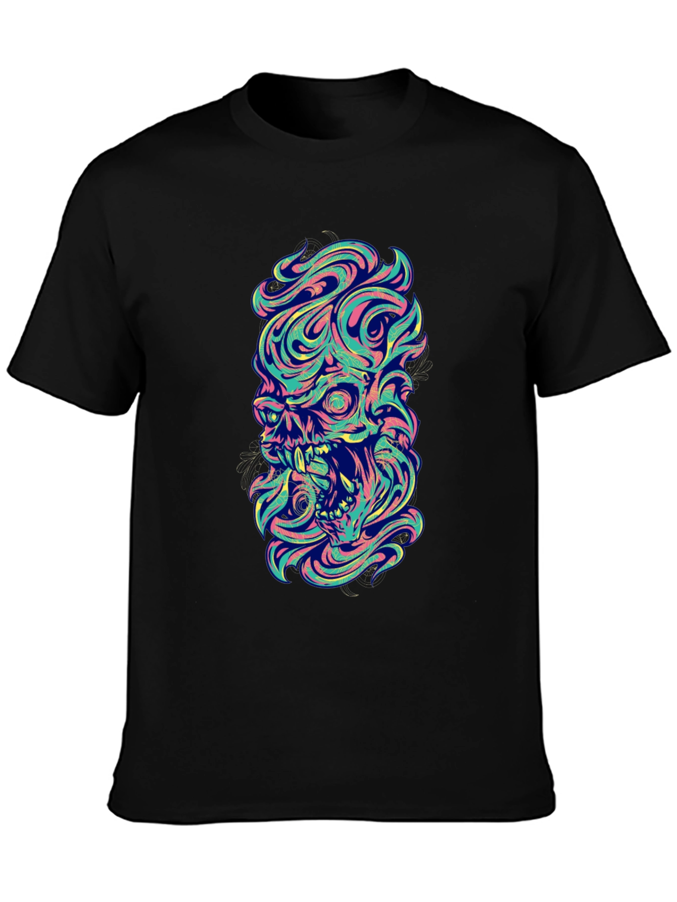 Skull Graphic Tee - Mens Black T-Shirt