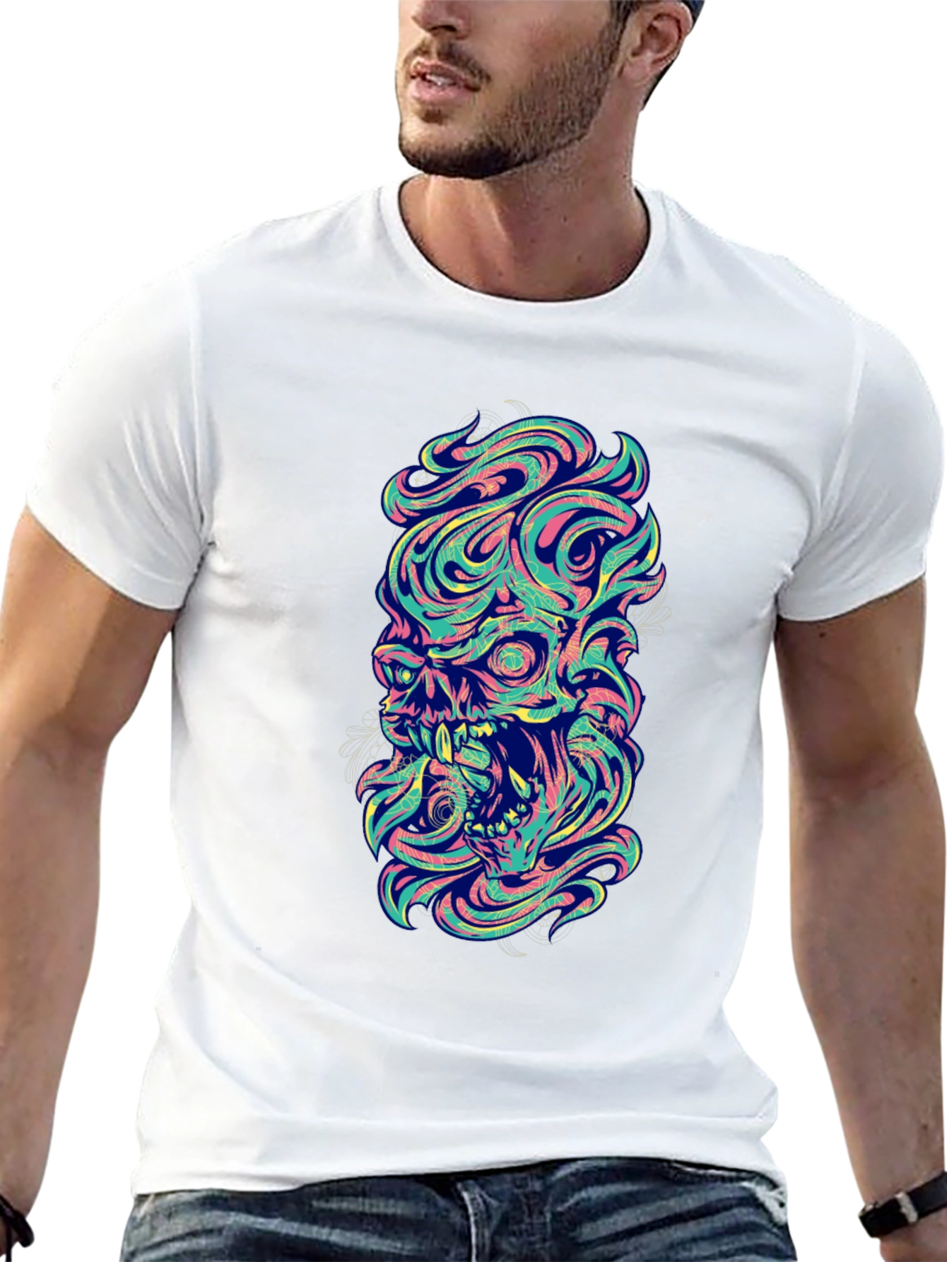 Skull Graphic Tee - Mens Black T-Shirt