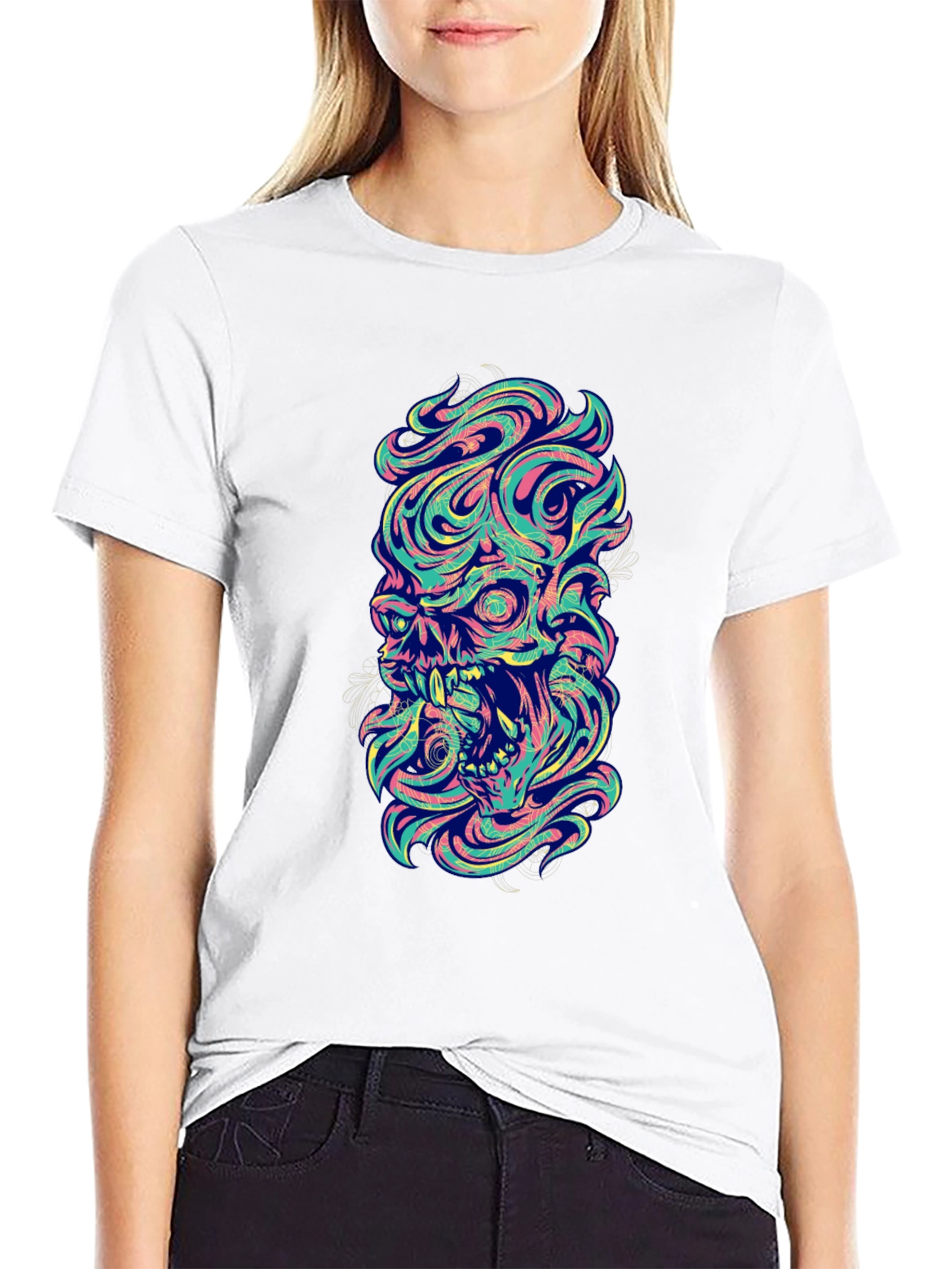 Skull Graphic Tee - Mens Black T-Shirt
