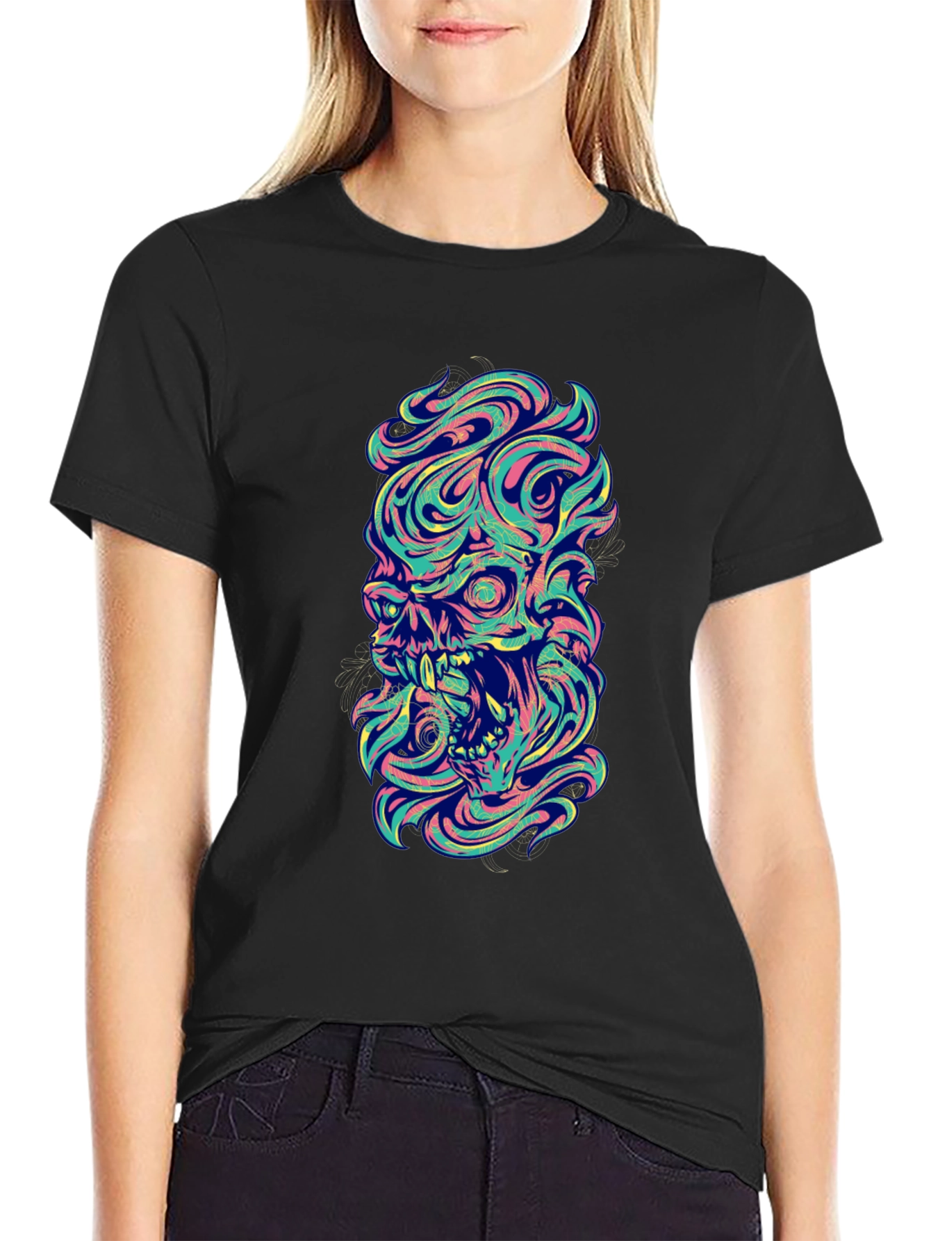 Skull Graphic Tee - Mens Black T-Shirt