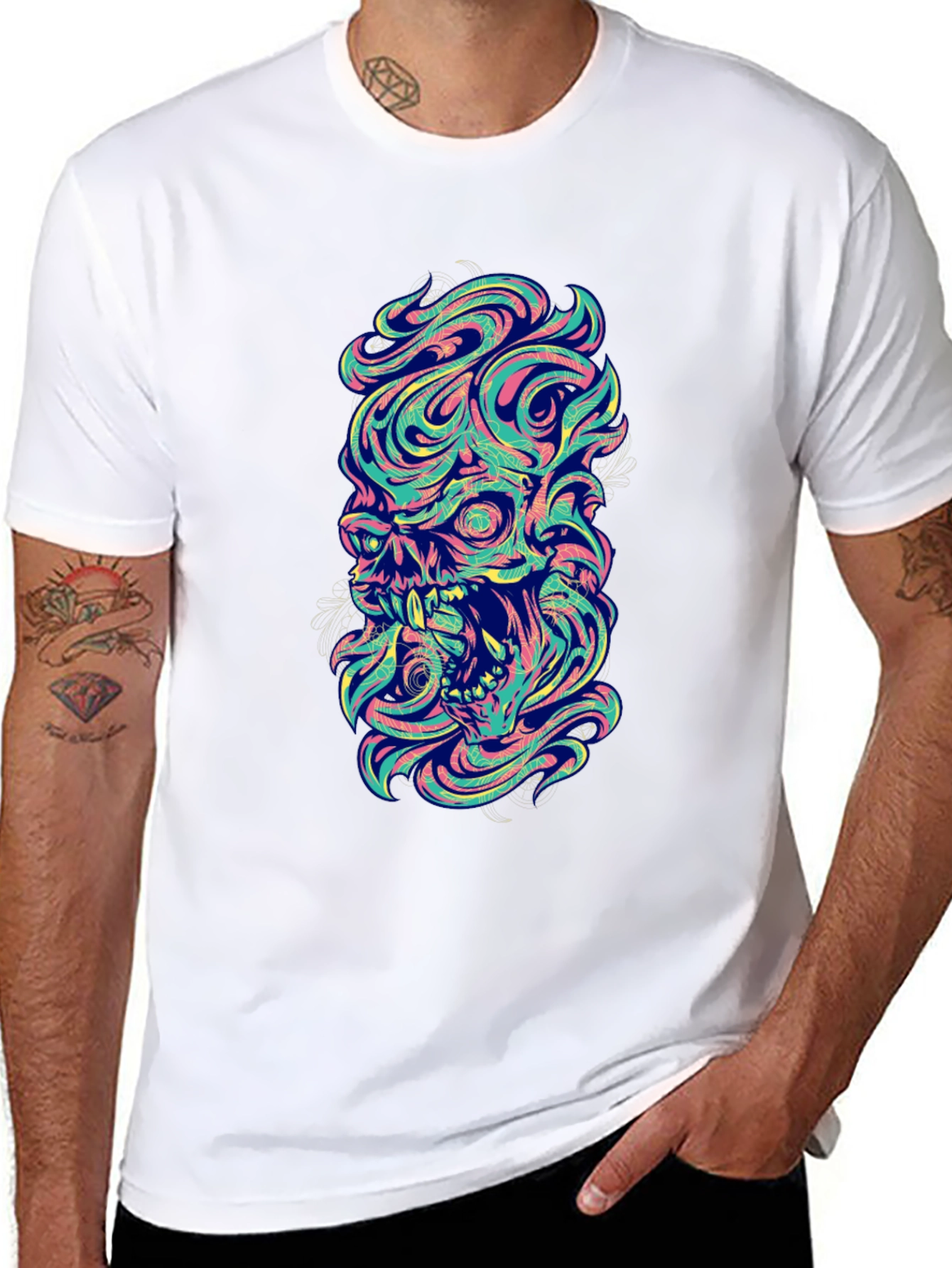 Skull Graphic Tee - Mens Black T-Shirt