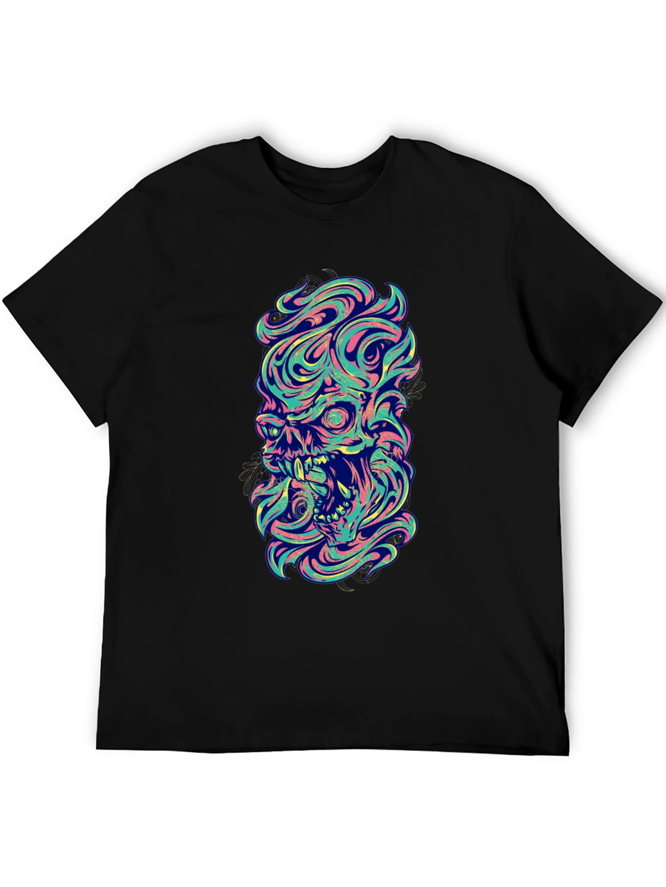 Skull Graphic Tee - Mens Black T-Shirt