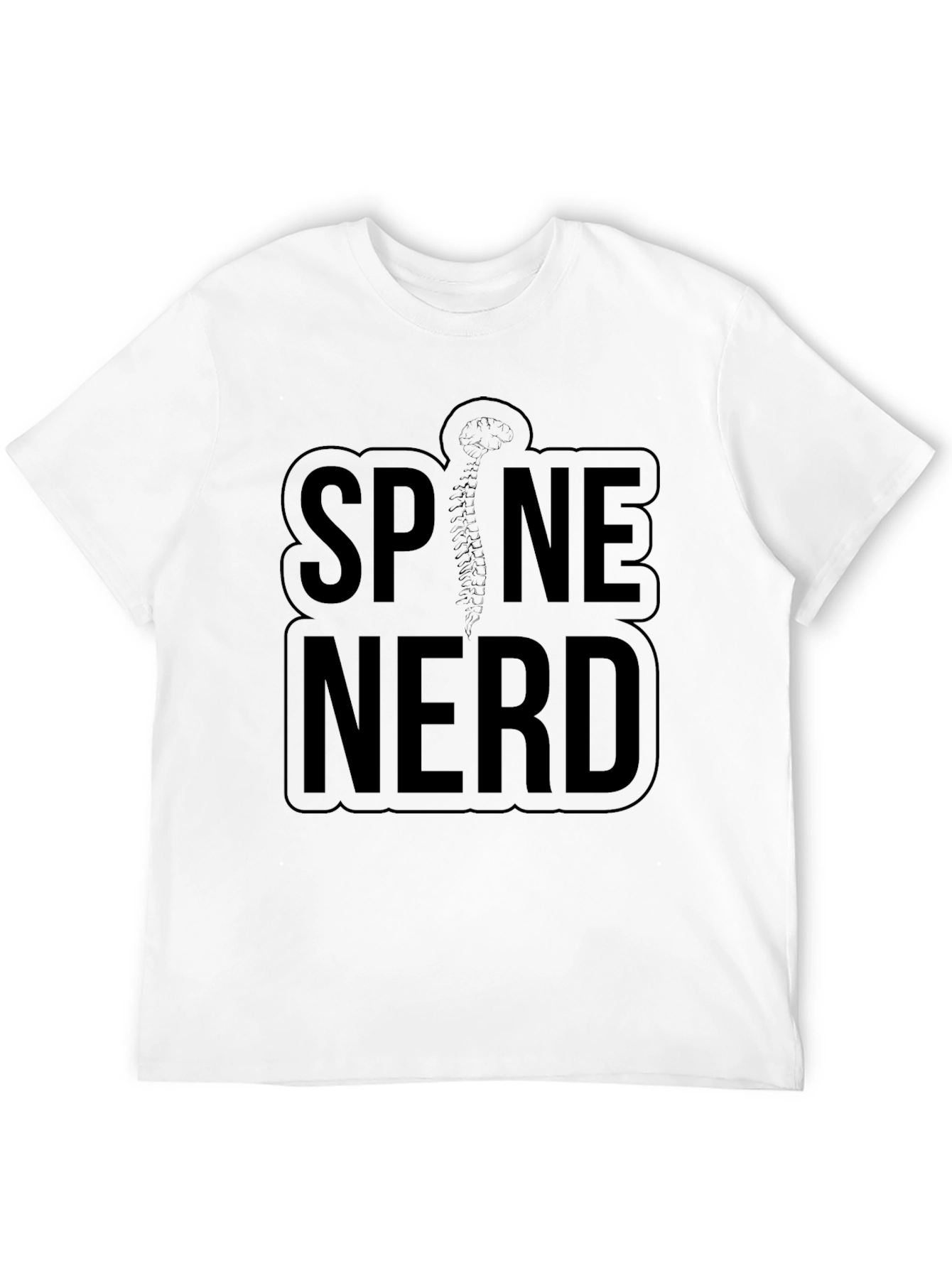 Spine Nerd Graphic T-Shirt - Black