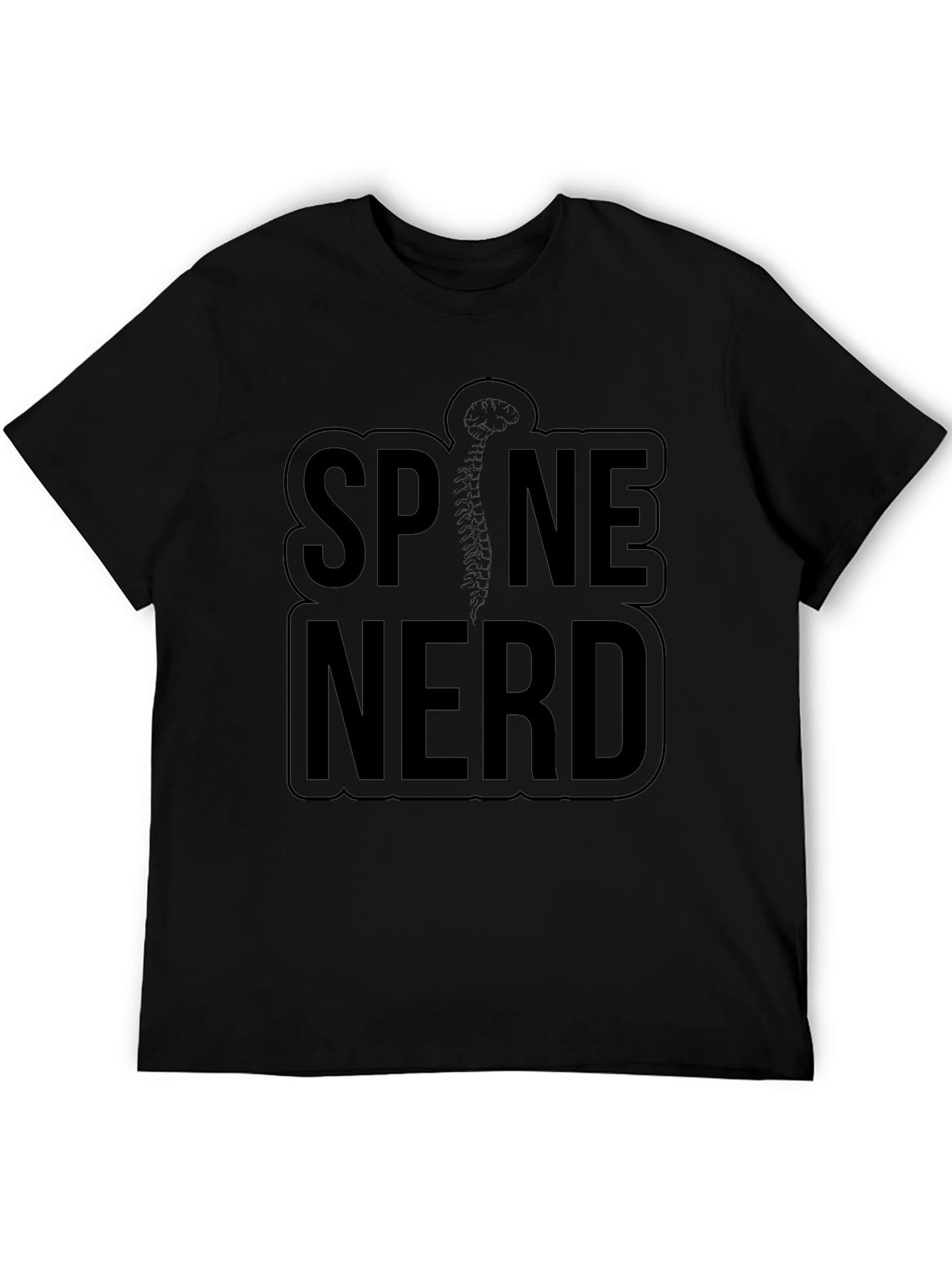 Spine Nerd Graphic T-Shirt - Black