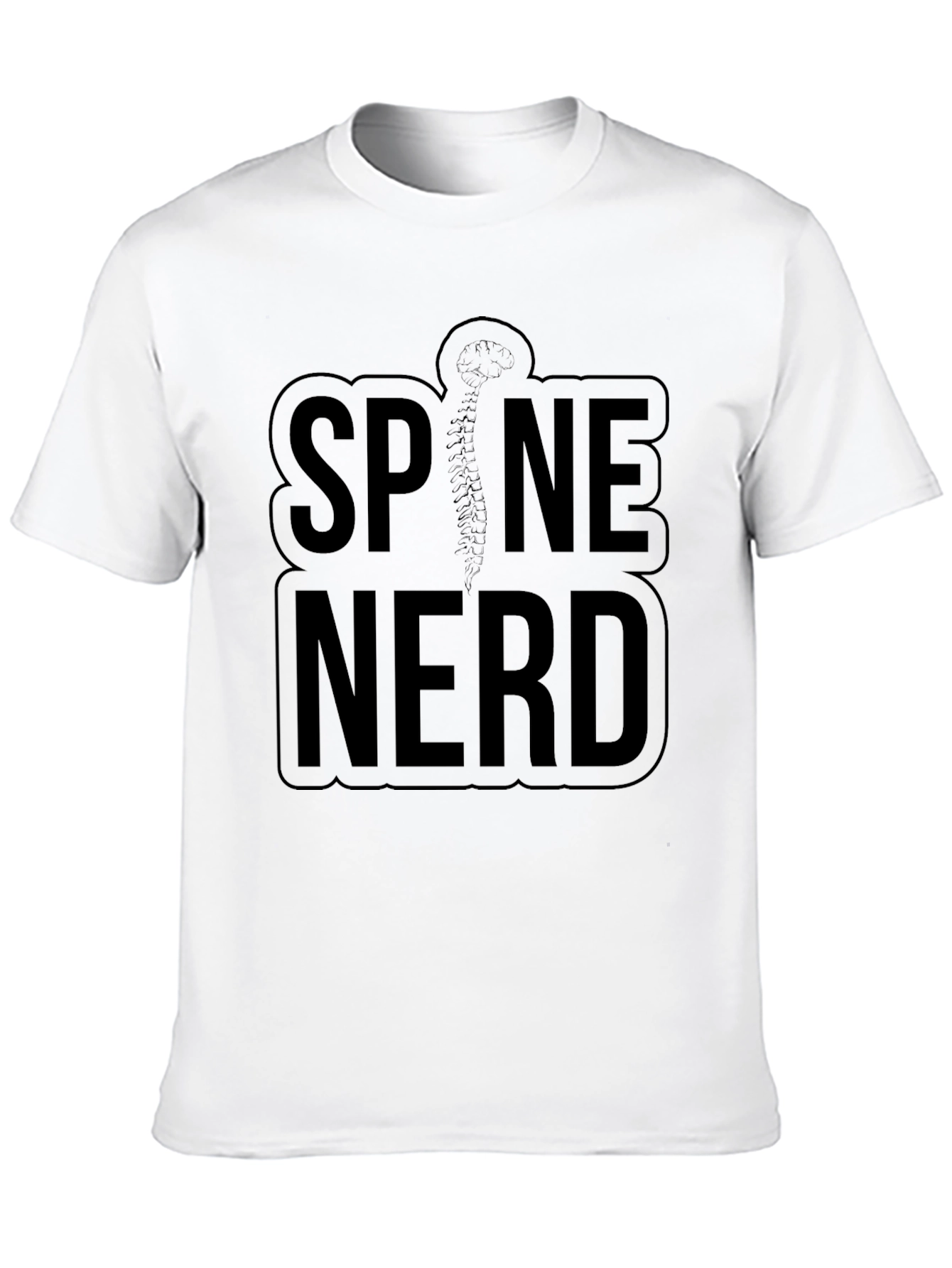 Spine Nerd Graphic T-Shirt - Black