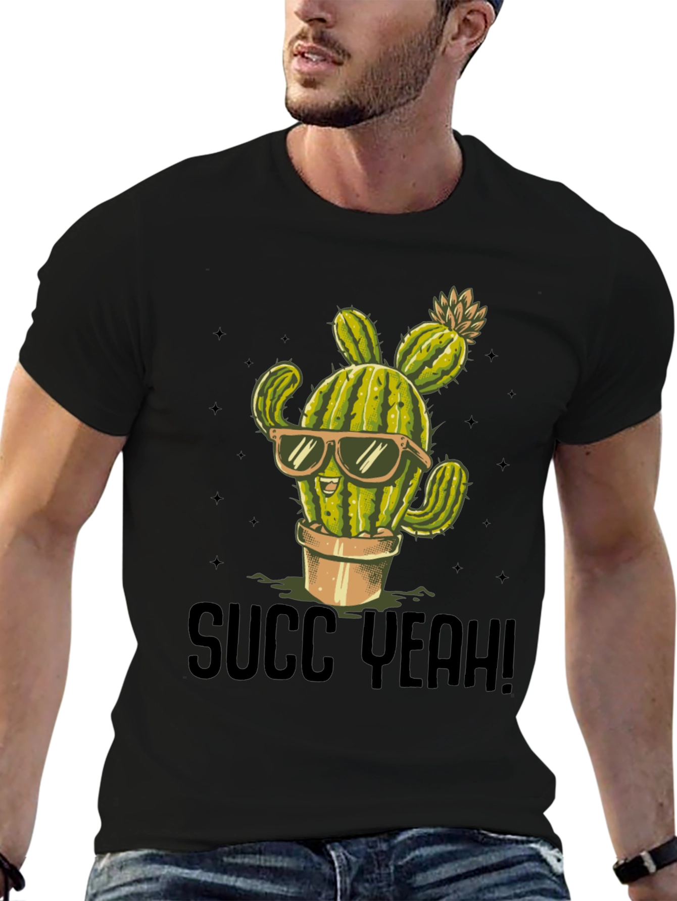 Succ Yeah! Cactus Graphic T-Shirt - Cool Desert Style