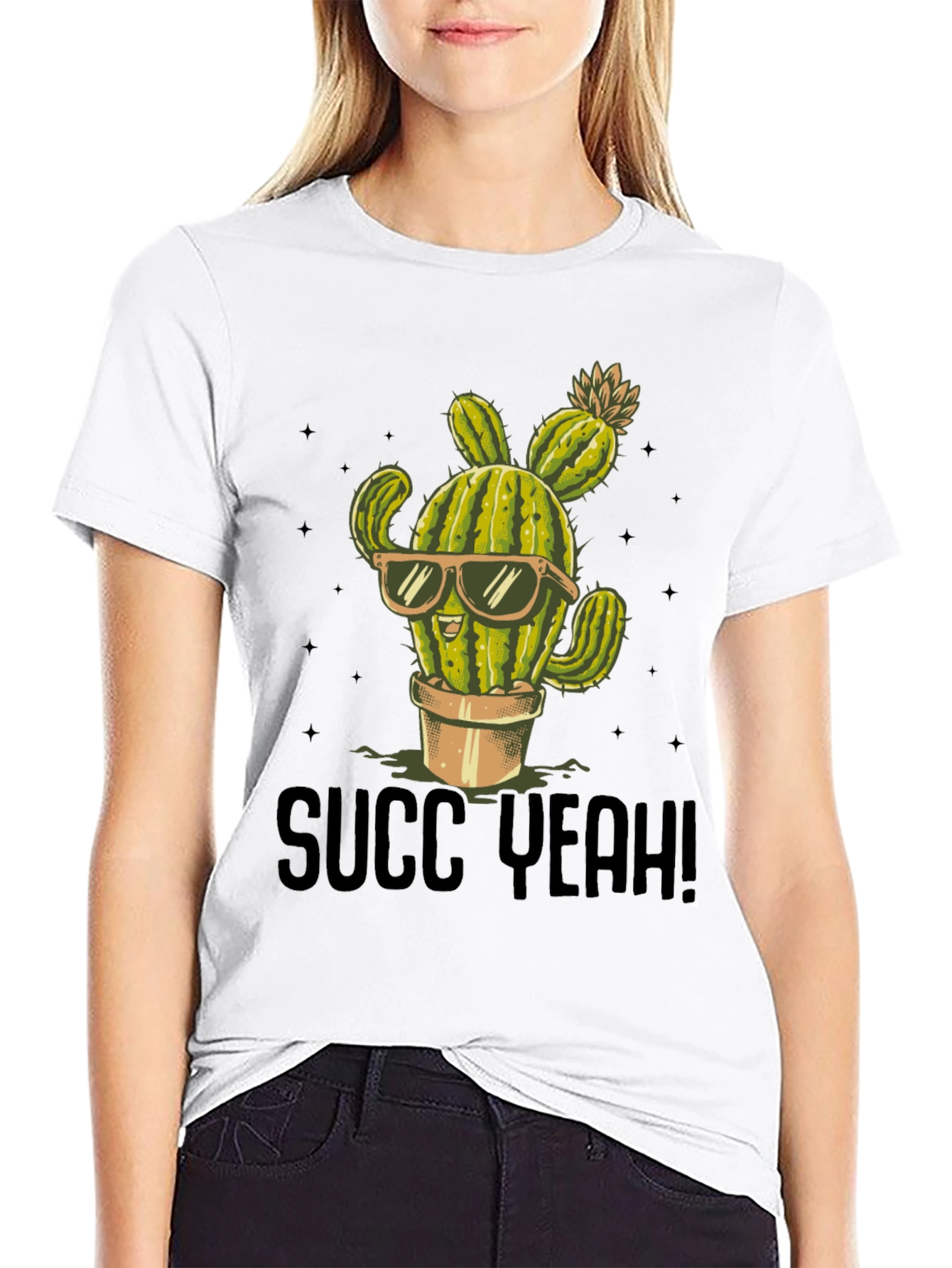 Succ Yeah! Cactus Graphic T-Shirt - Cool Desert Style