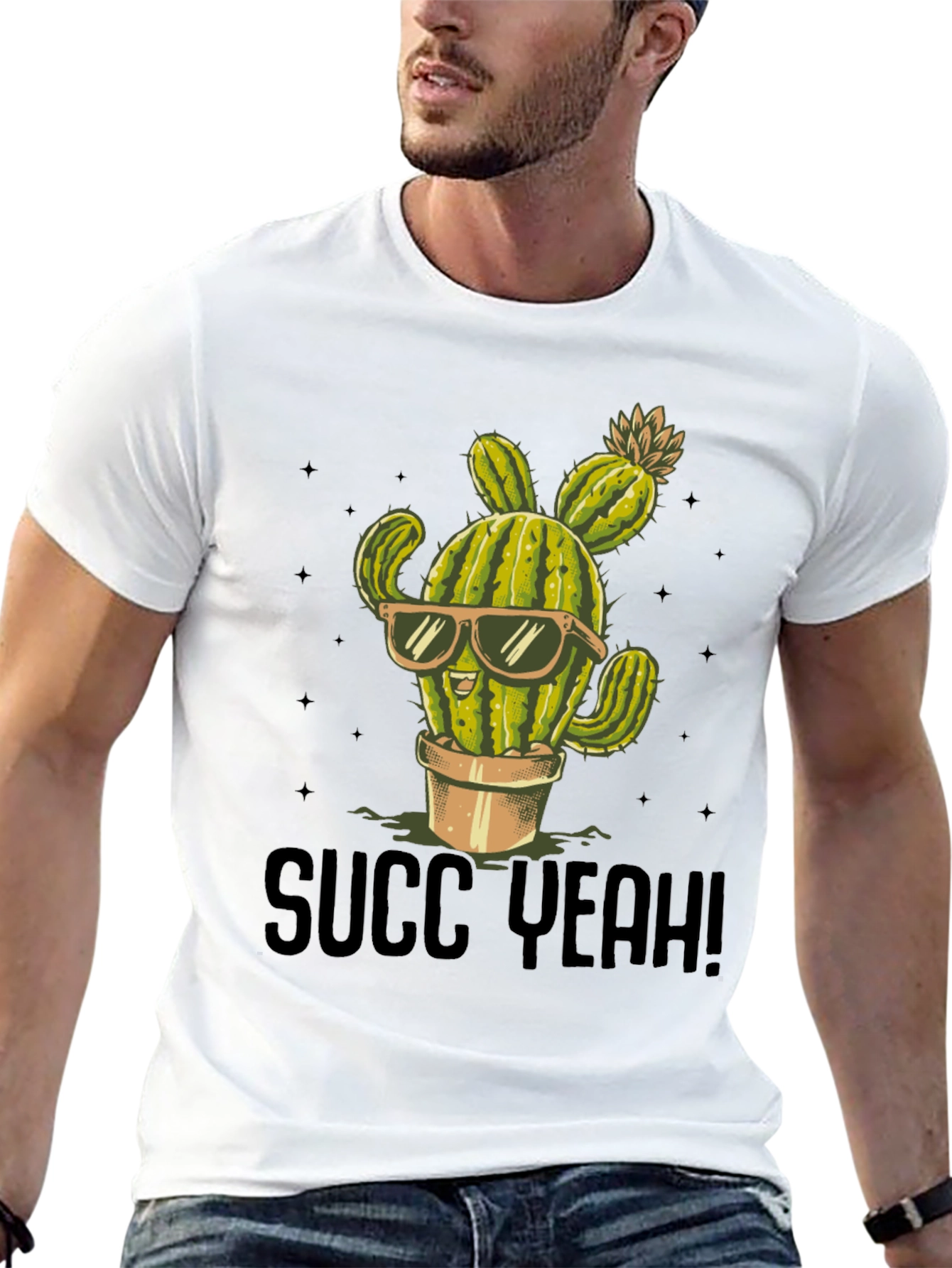 Succ Yeah! Cactus Graphic T-Shirt - Cool Desert Style
