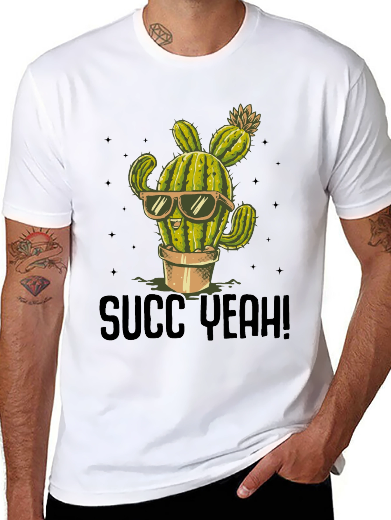 Succ Yeah! Cactus Graphic T-Shirt - Cool Desert Style