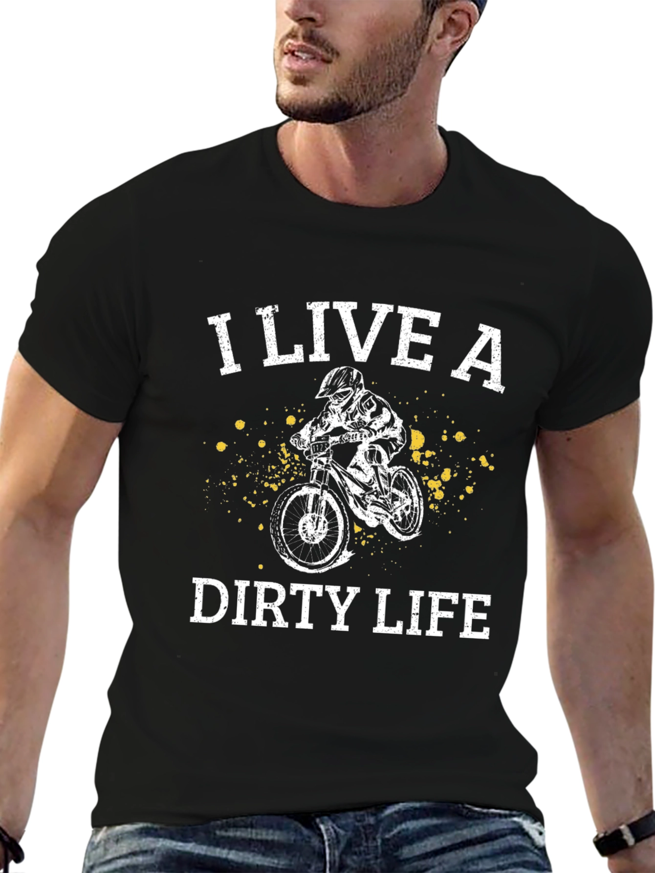 I Live a Dirty Life T-Shirt Black Man