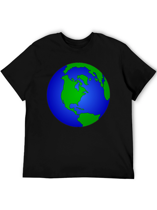 Earth Graphic Black T-Shirt - Global Awareness Tee