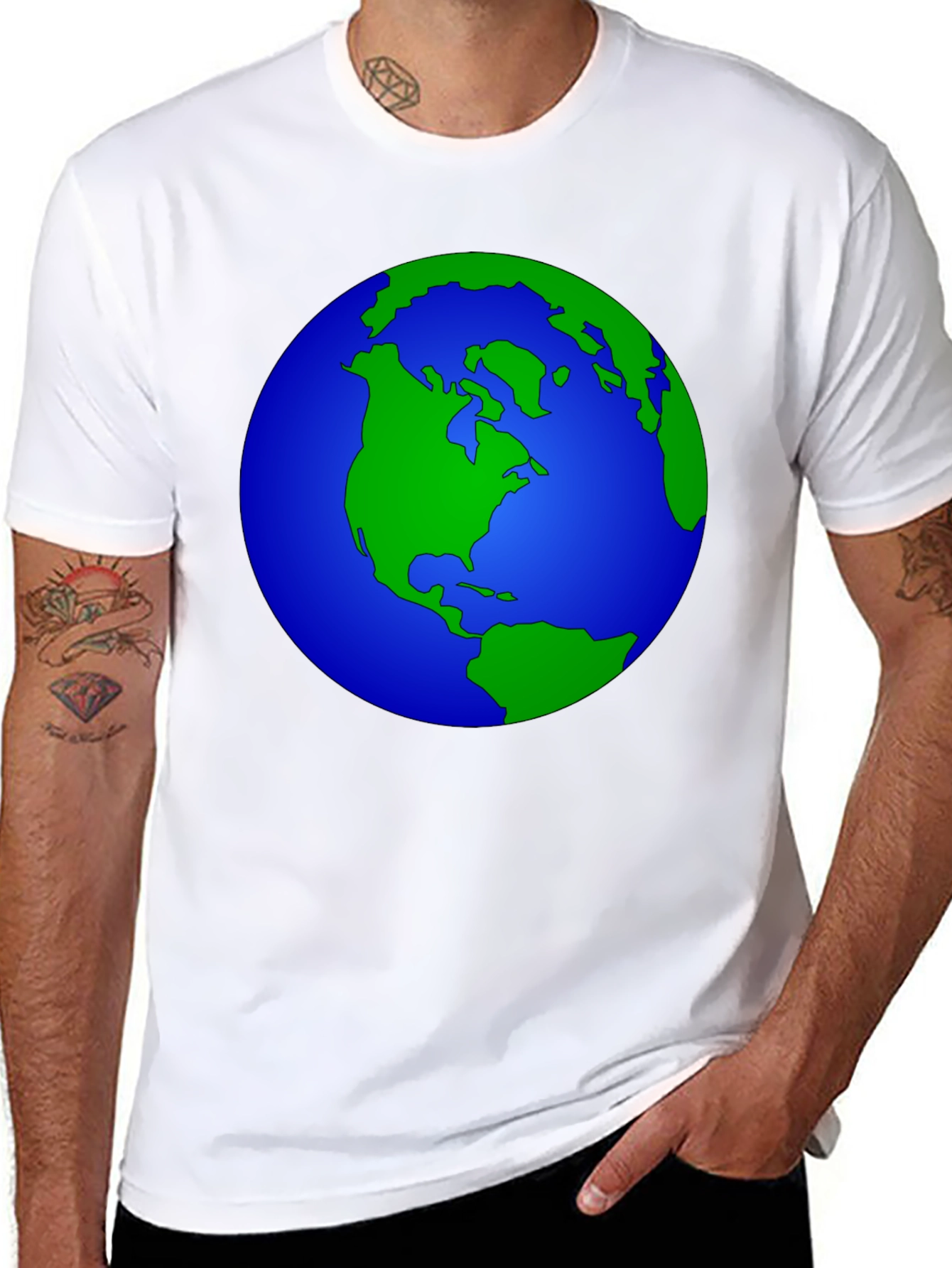 Earth Graphic Black T-Shirt - Global Awareness Tee