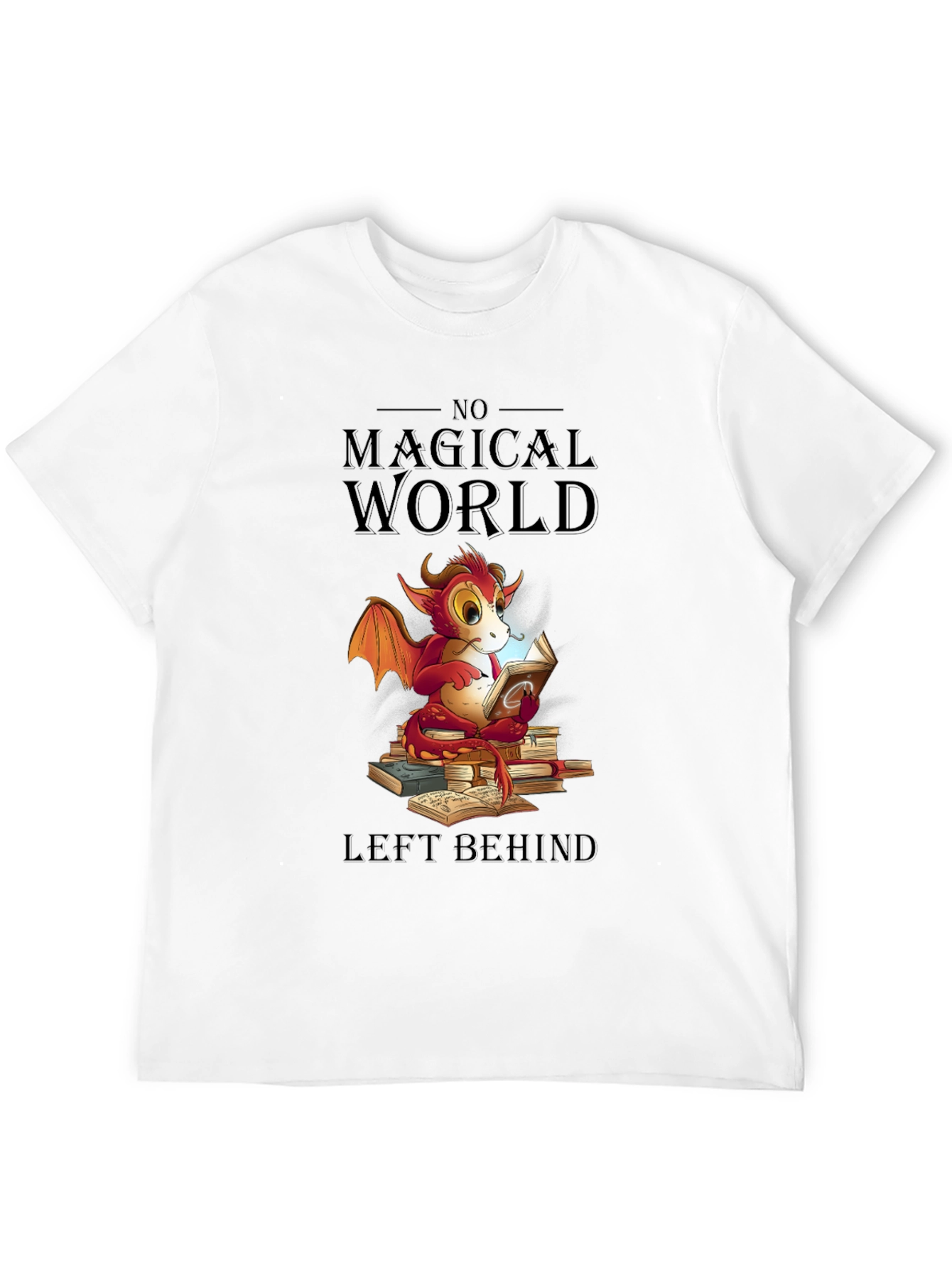 Magical World Dragon Reading Book T-Shirt