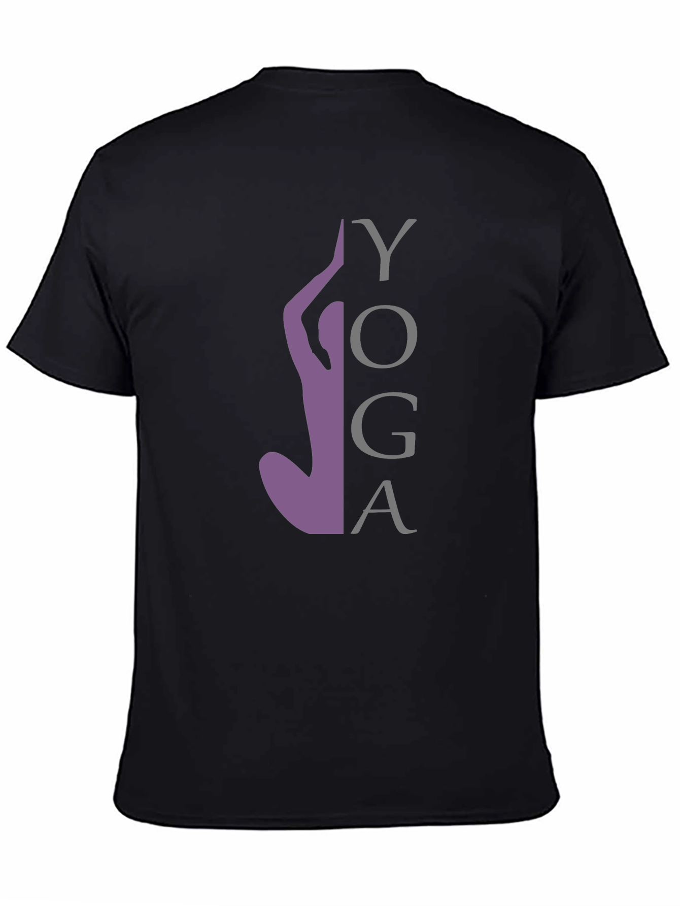Yoga Silhouette Graphic Tee - Black Cotton Blend