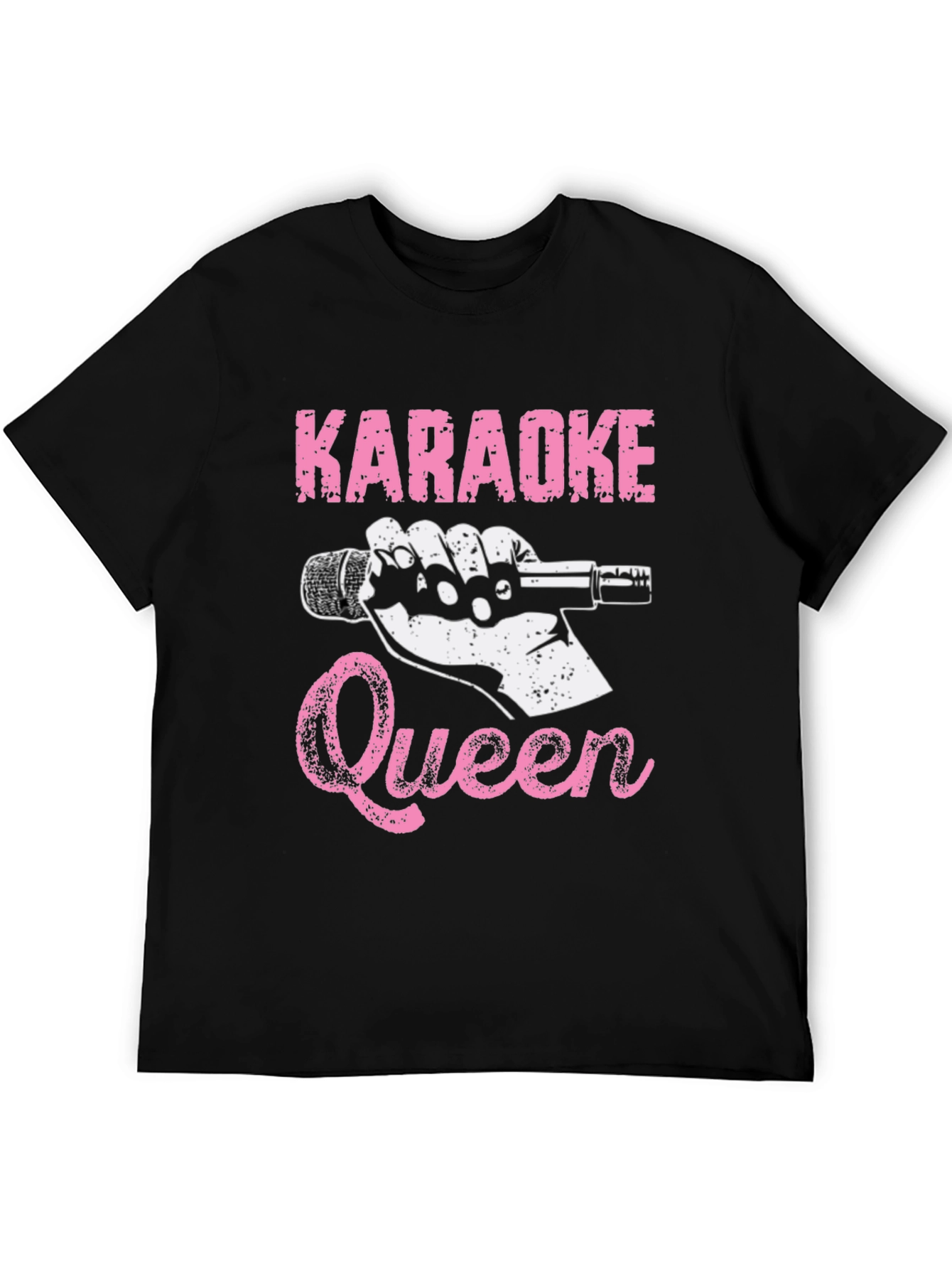 Karaoke Queen T-Shirt - Black Graphic Tee