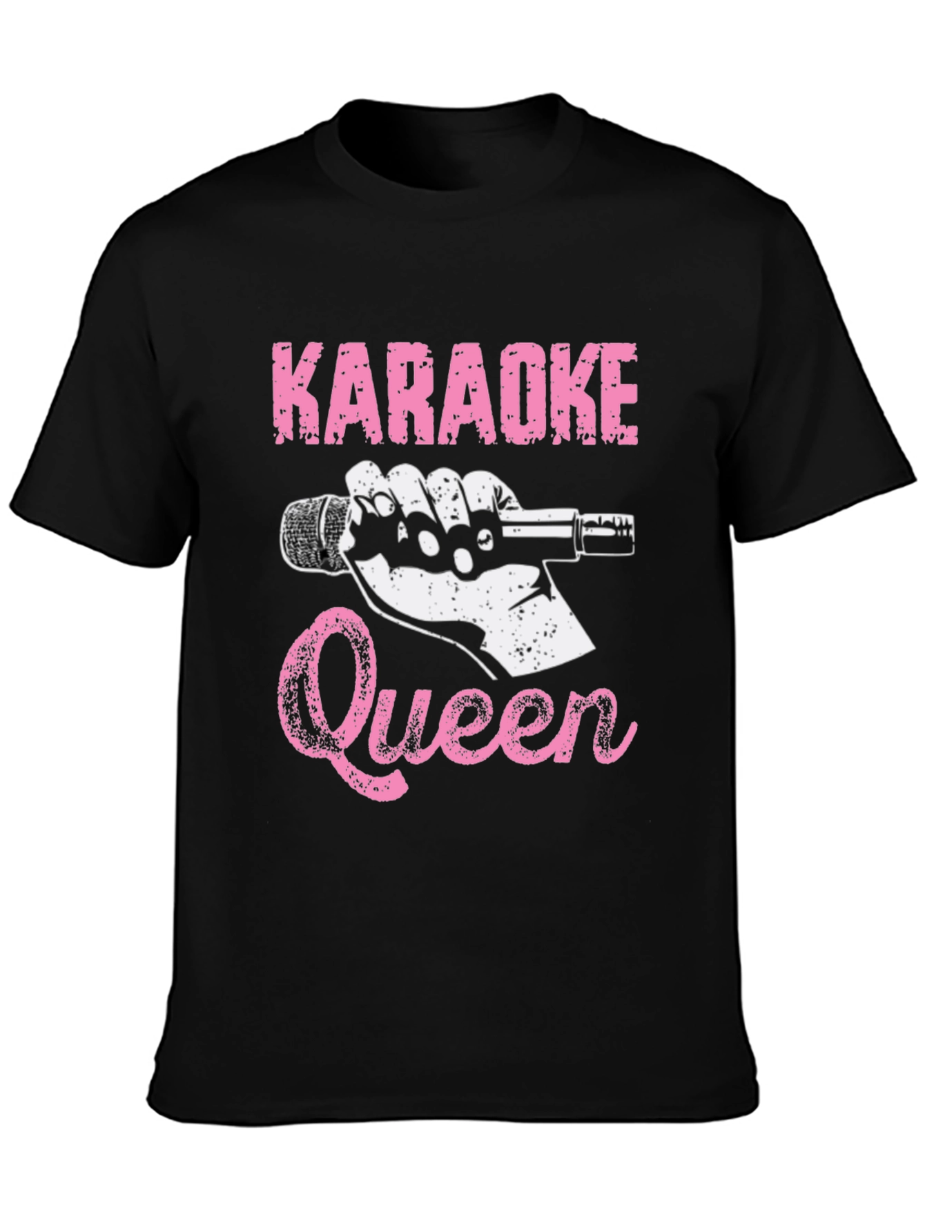 Karaoke Queen T-Shirt - Black Graphic Tee