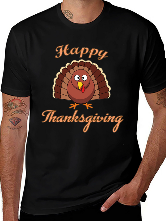 Happy Thanksgiving Turkey Graphic T-Shirt