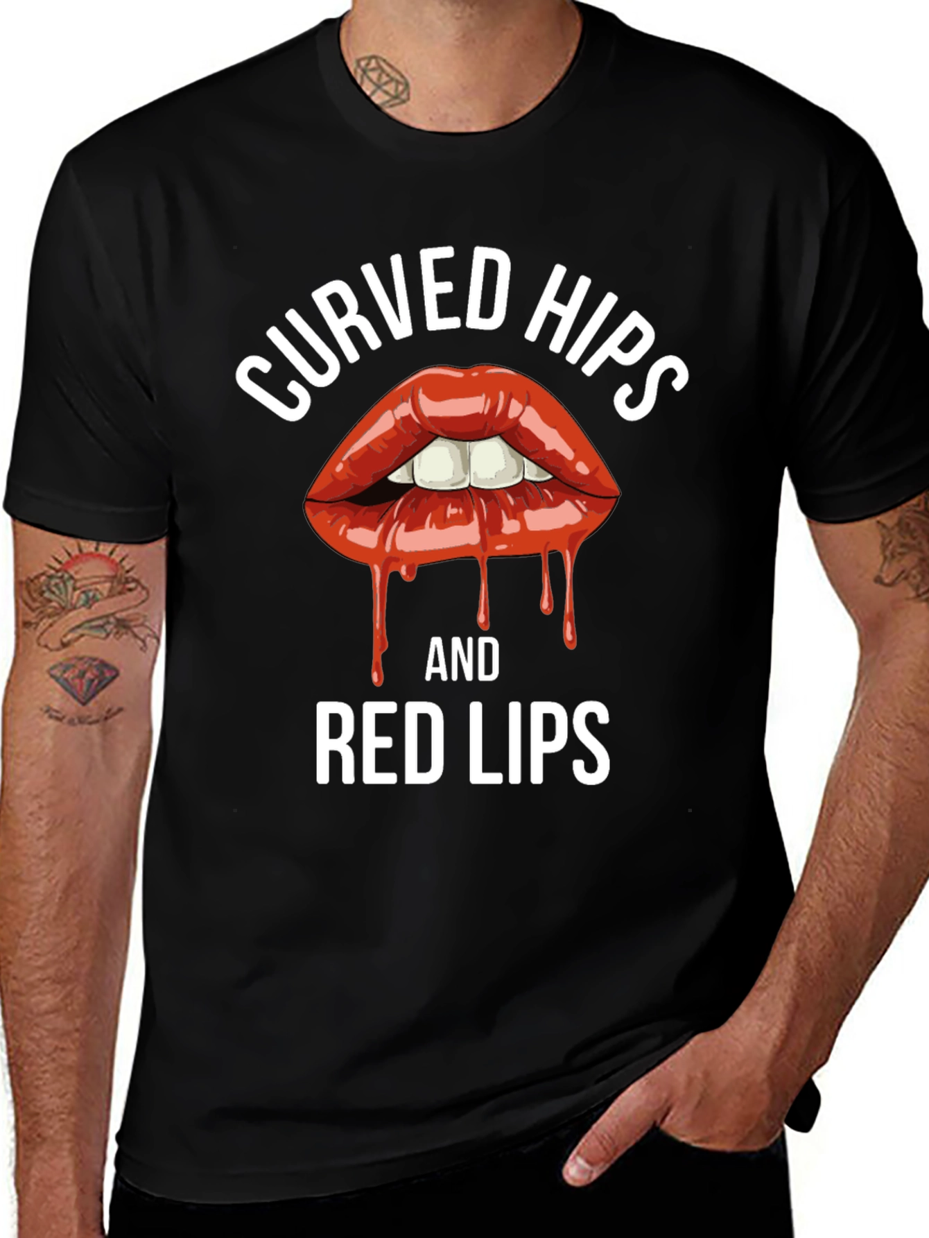 Curved Hips & Red Lips Graphic Tee
