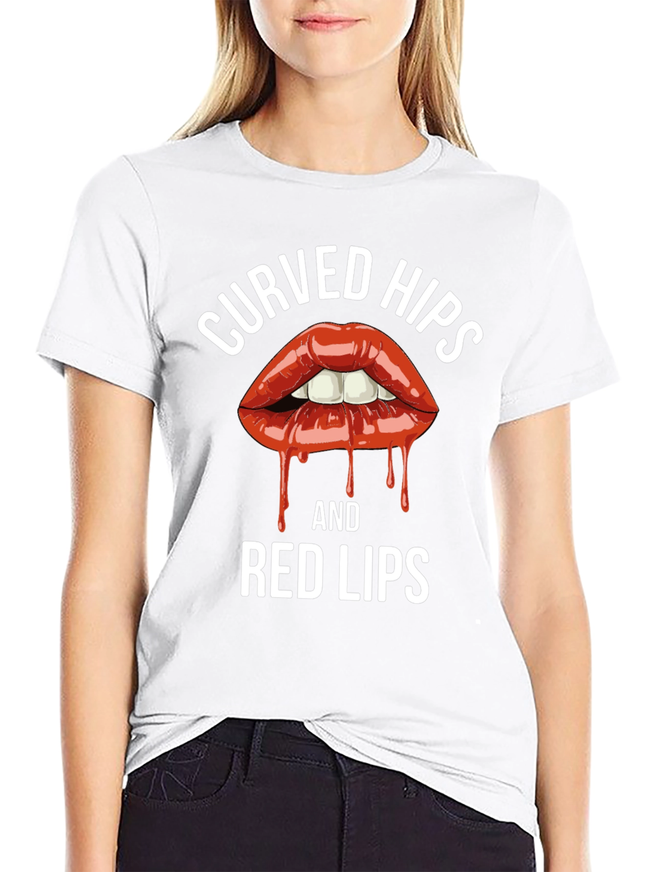 Curved Hips & Red Lips Graphic Tee