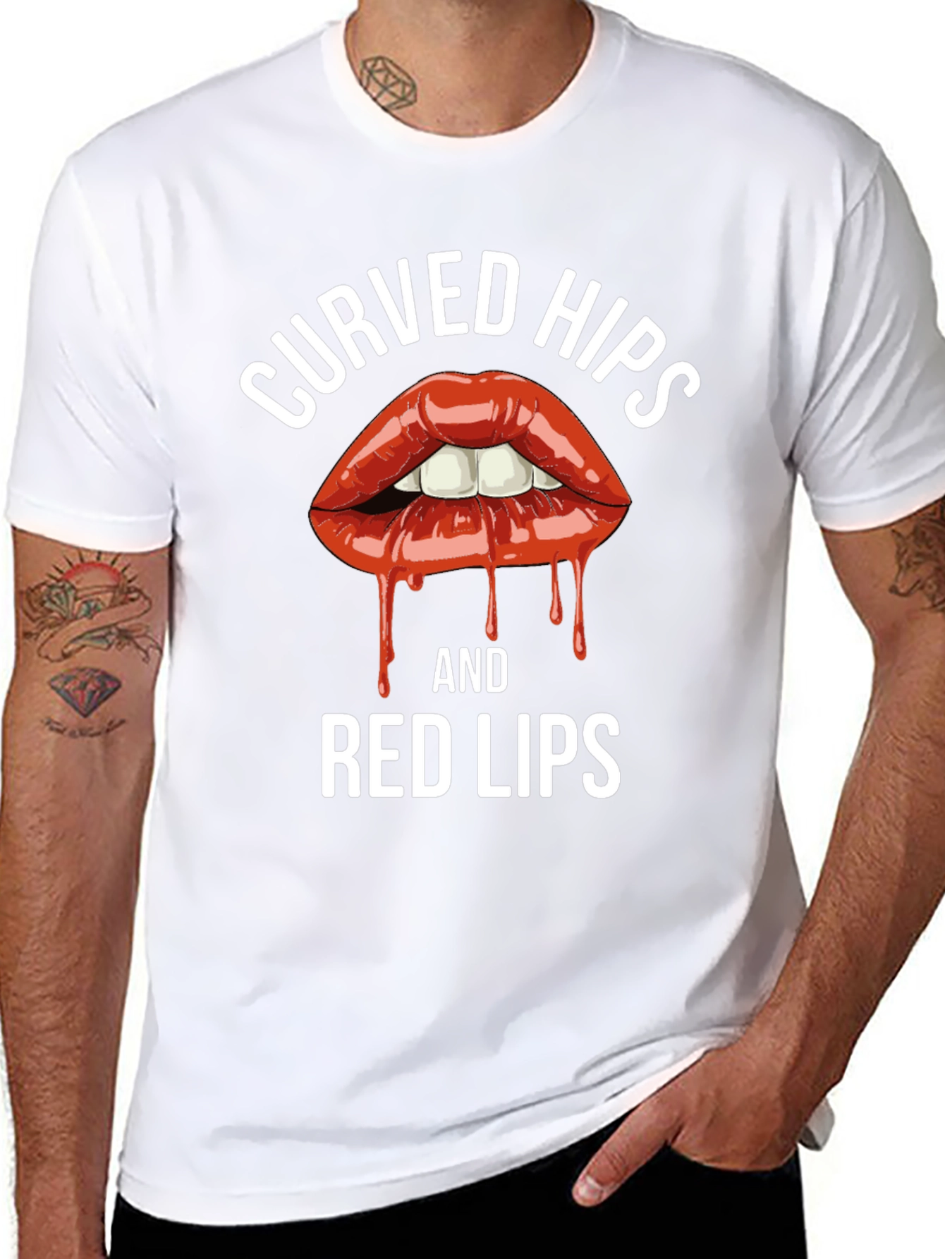 Curved Hips & Red Lips Graphic Tee