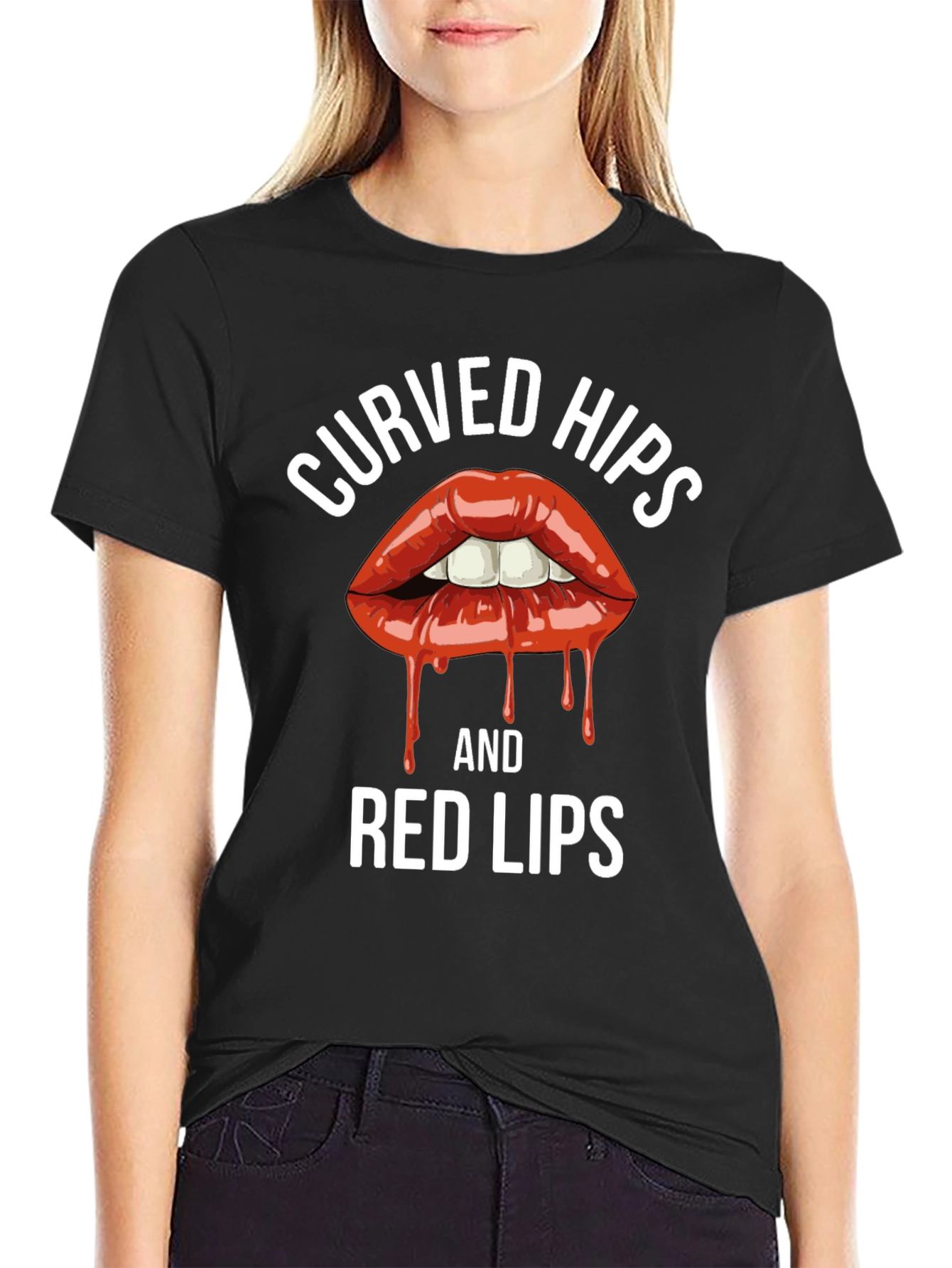 Curved Hips & Red Lips Graphic Tee