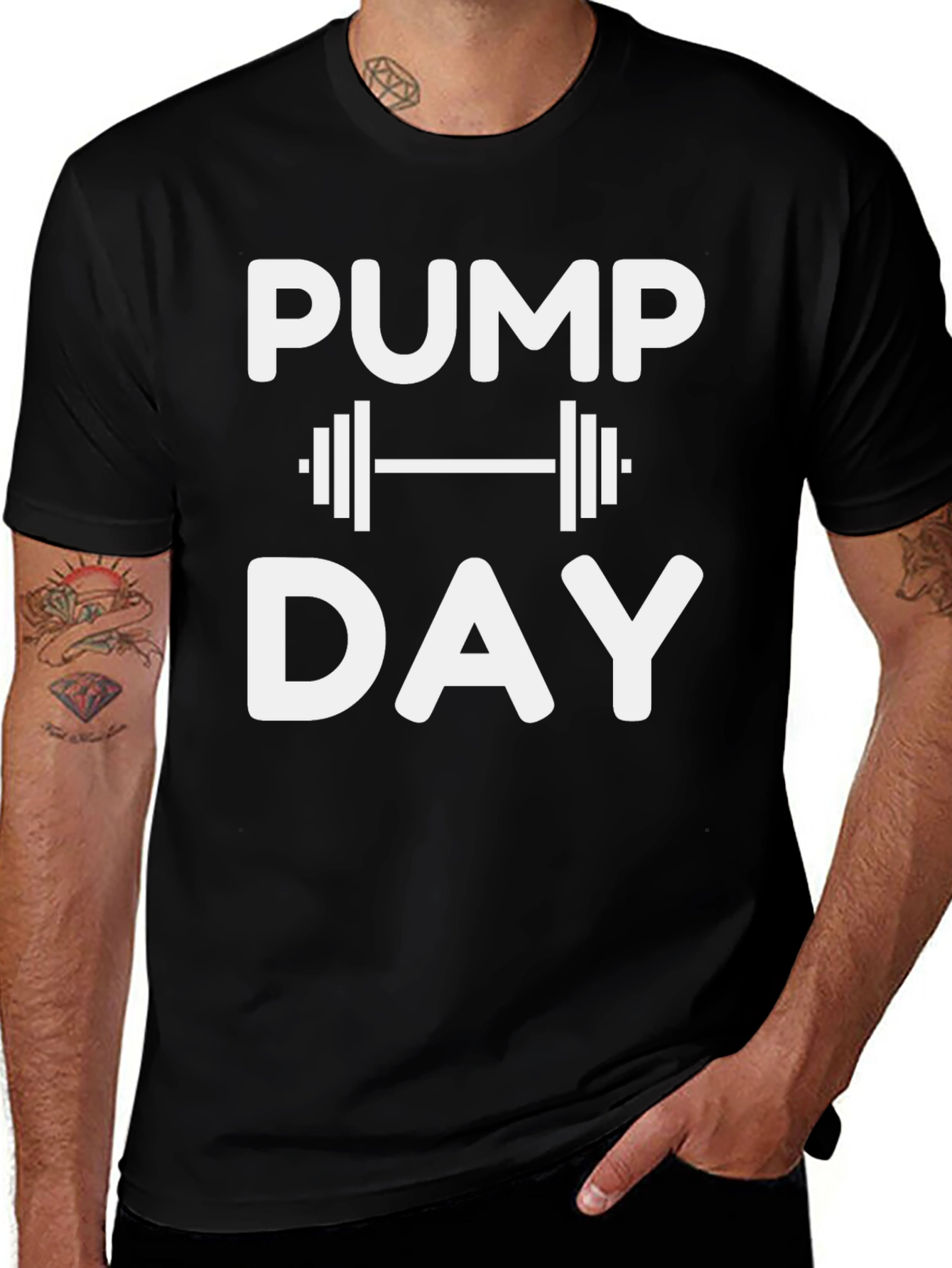 Pump Day Graphic T-Shirt - Black Gym Tee