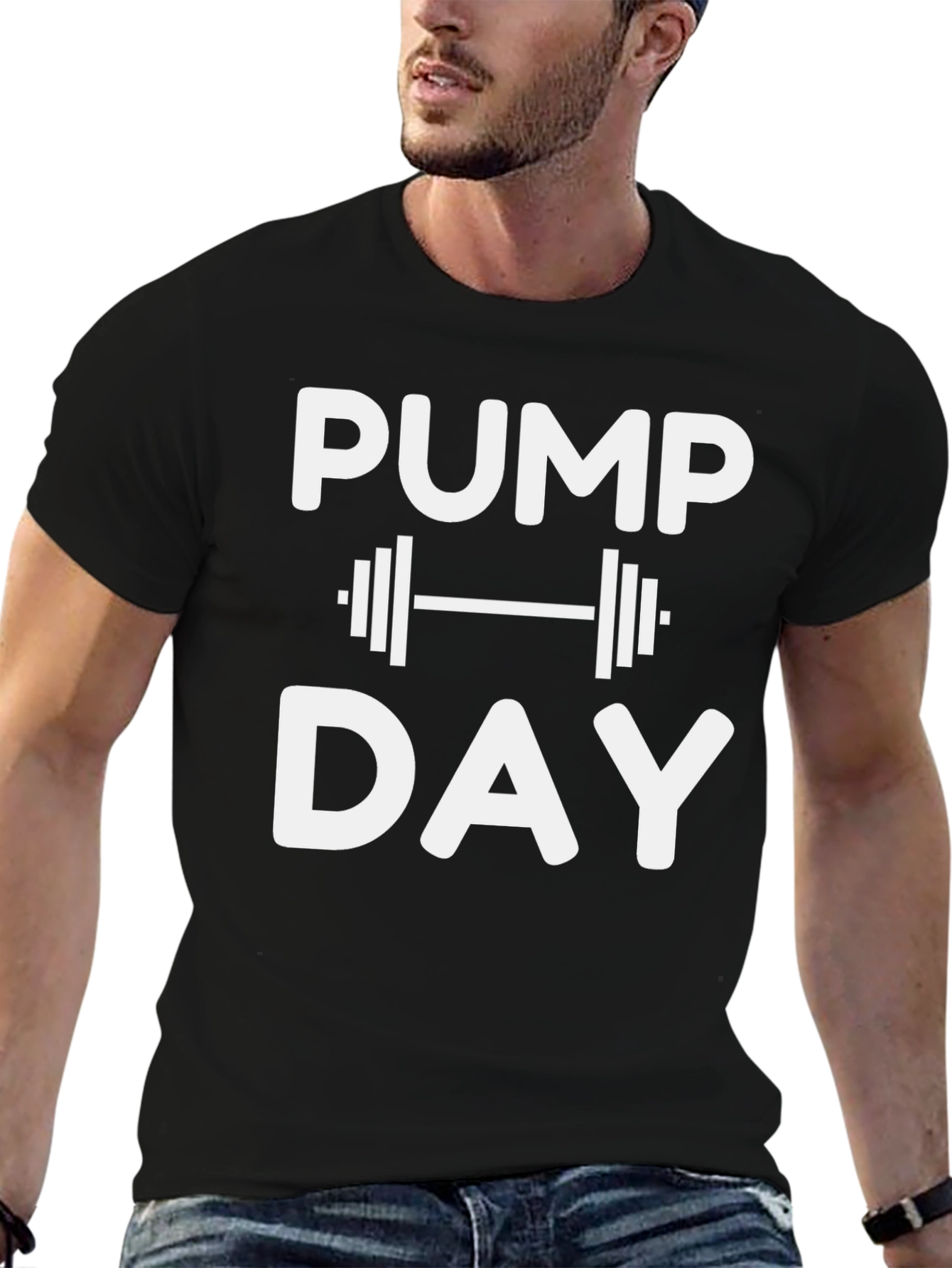 Pump Day Graphic T-Shirt - Black Gym Tee