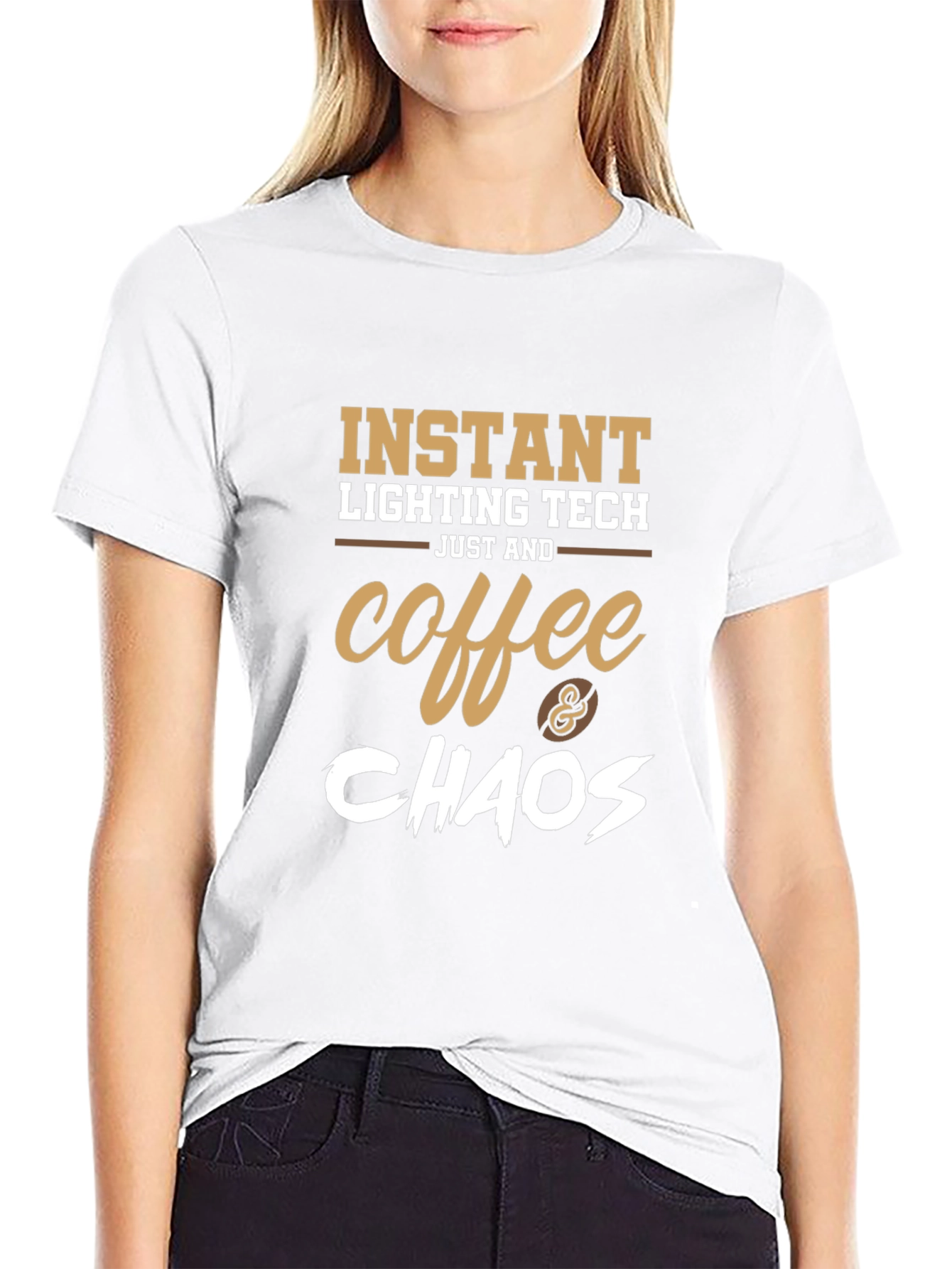 Instant Lighting Tech Coffee and Chaos T-Shirt
