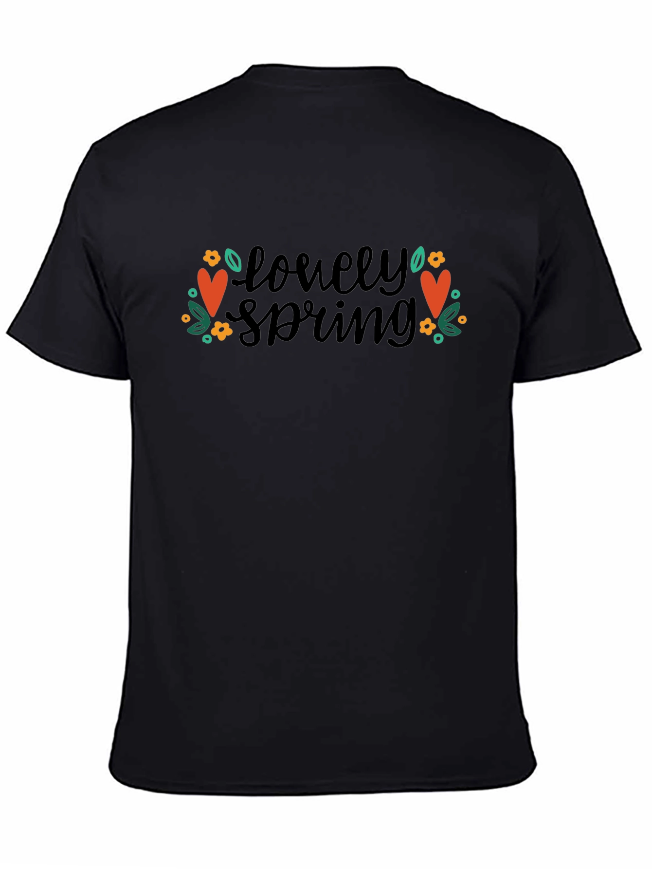 Lonely Spring Black Graphic Tee - Stylish Comfort