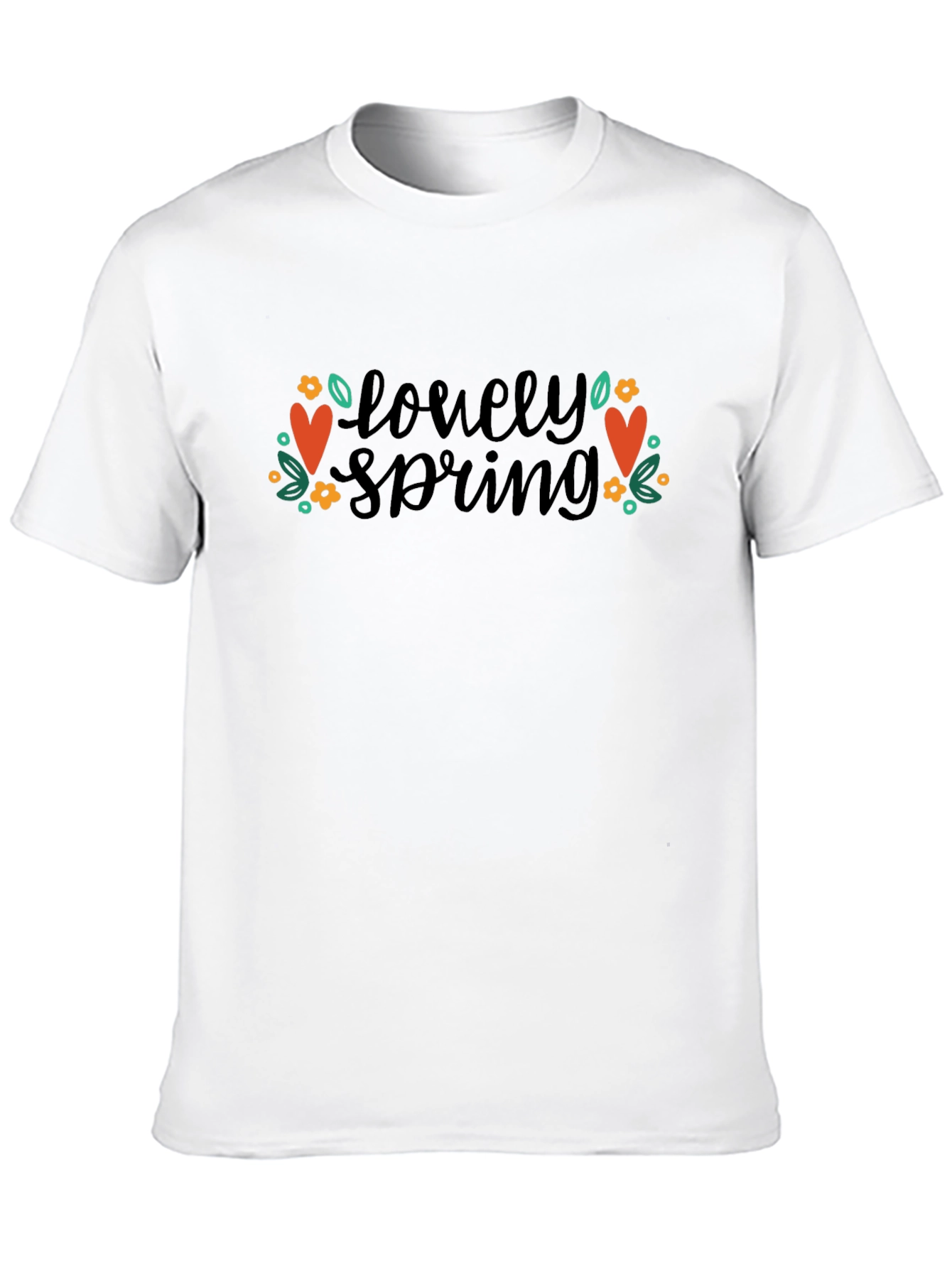 Lonely Spring Black Graphic Tee - Stylish Comfort