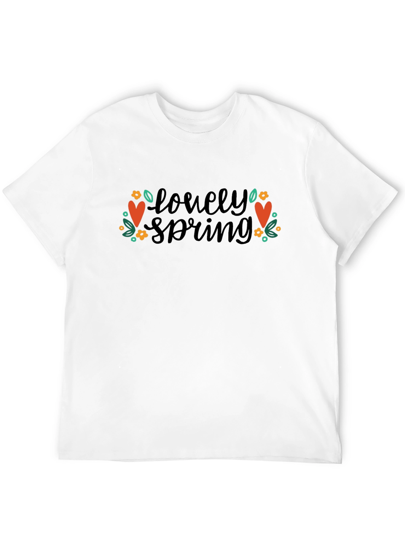 Lonely Spring Black Graphic Tee - Stylish Comfort
