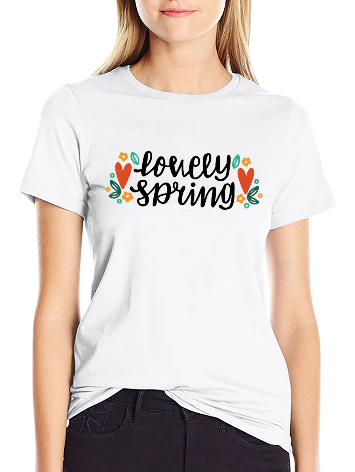 Lonely Spring Black Graphic Tee - Stylish Comfort