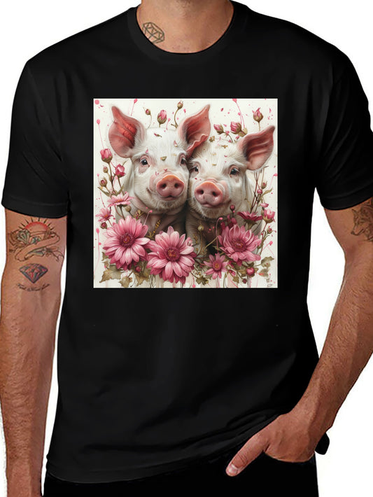 Floral Piglet Graphic Tee
