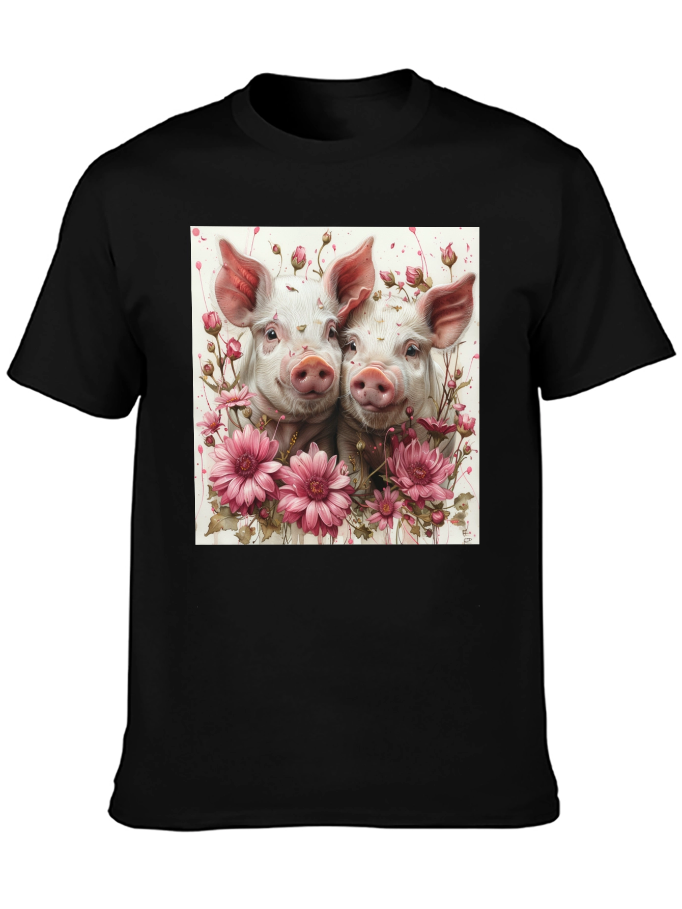 Floral Piglet Graphic Tee